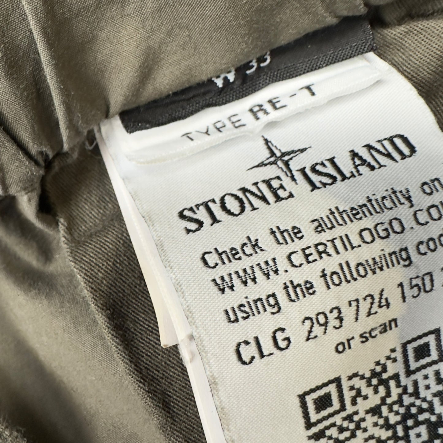 S/S 18 Stone Island Cotton Cargo Trousers - Khaki