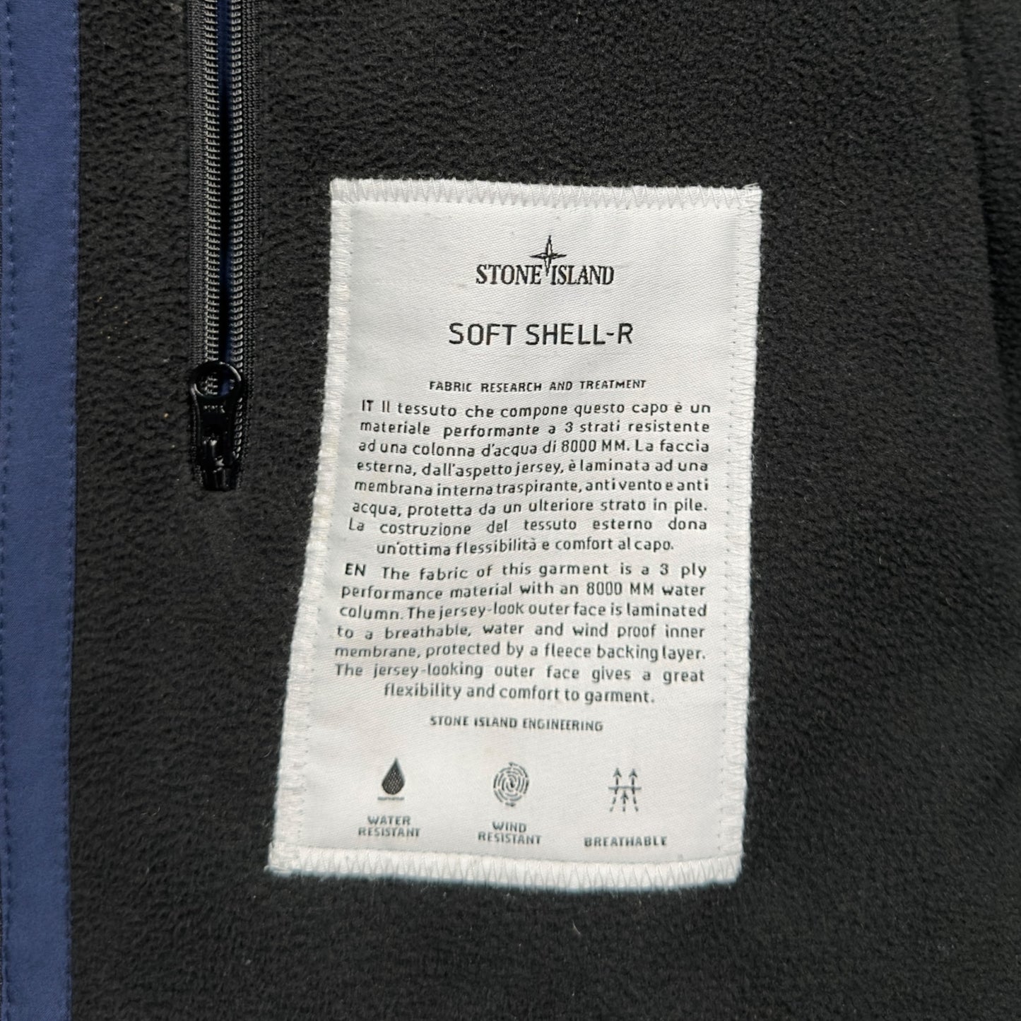 A/W 15 Stone Island Soft Shell R Jacket - Navy
