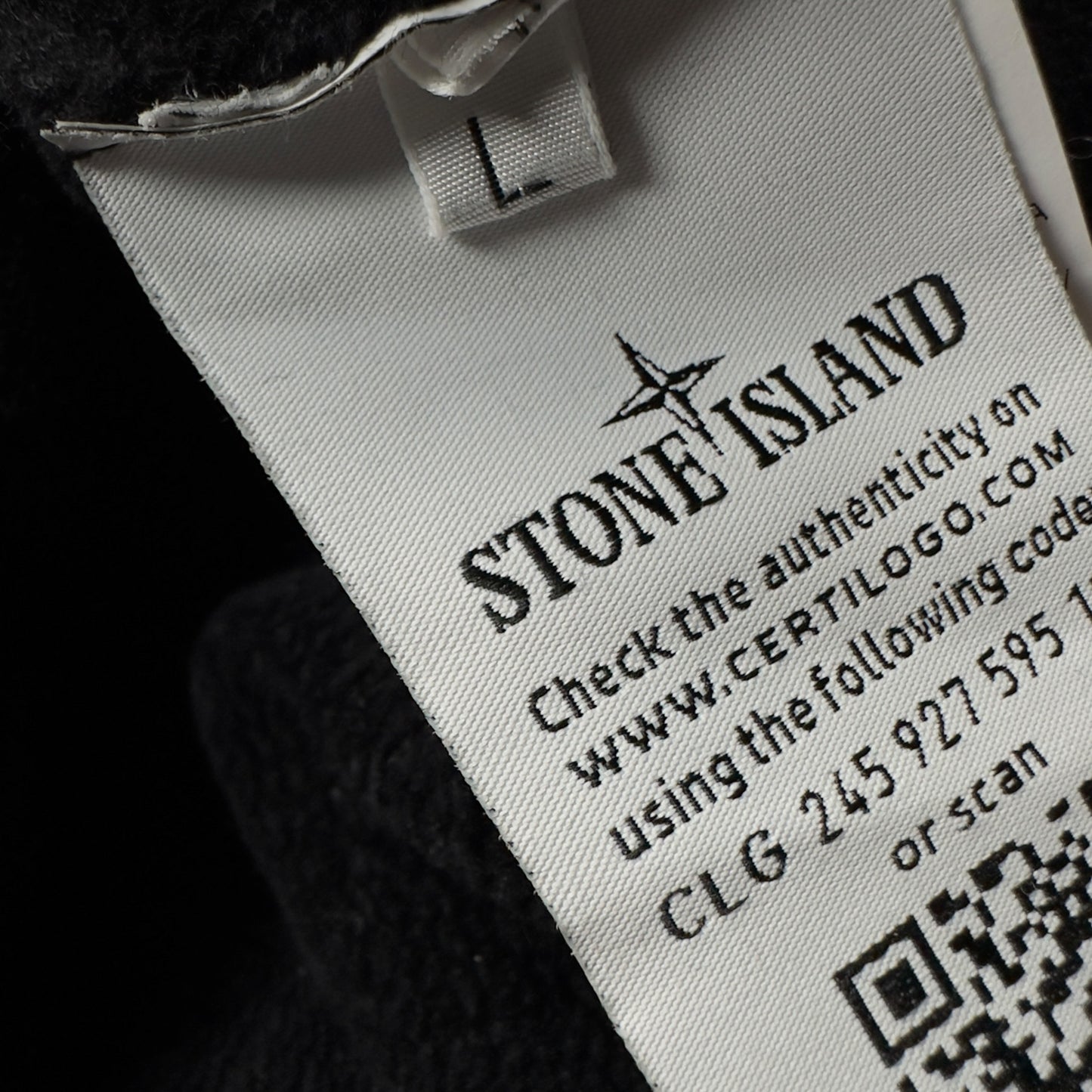 A/W 19 Stone Island Ghost Cotton Wool Hoodie - Black