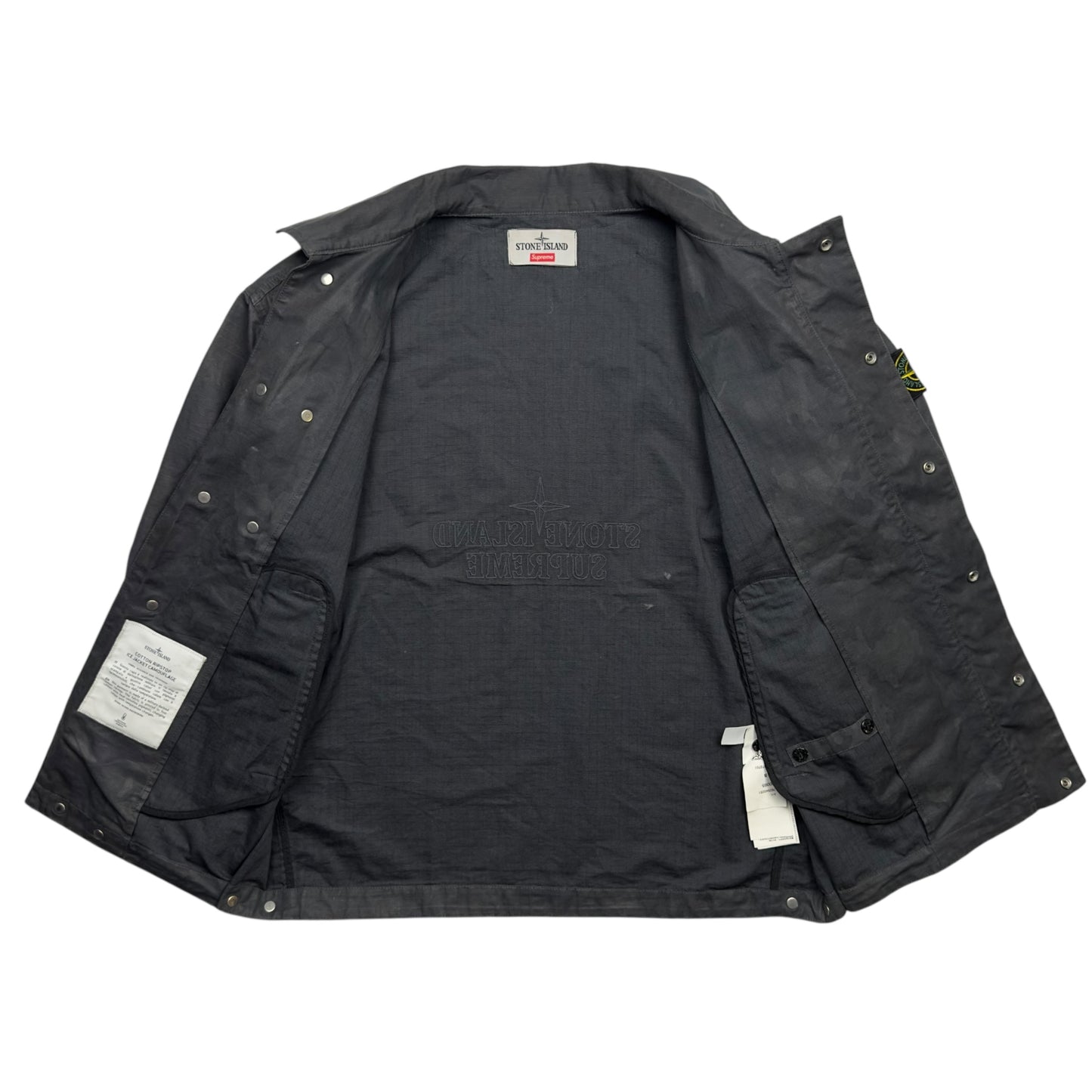 S/S 22 Stone Island x Supreme Cotton Ripstop Ice Jacket Camouflage