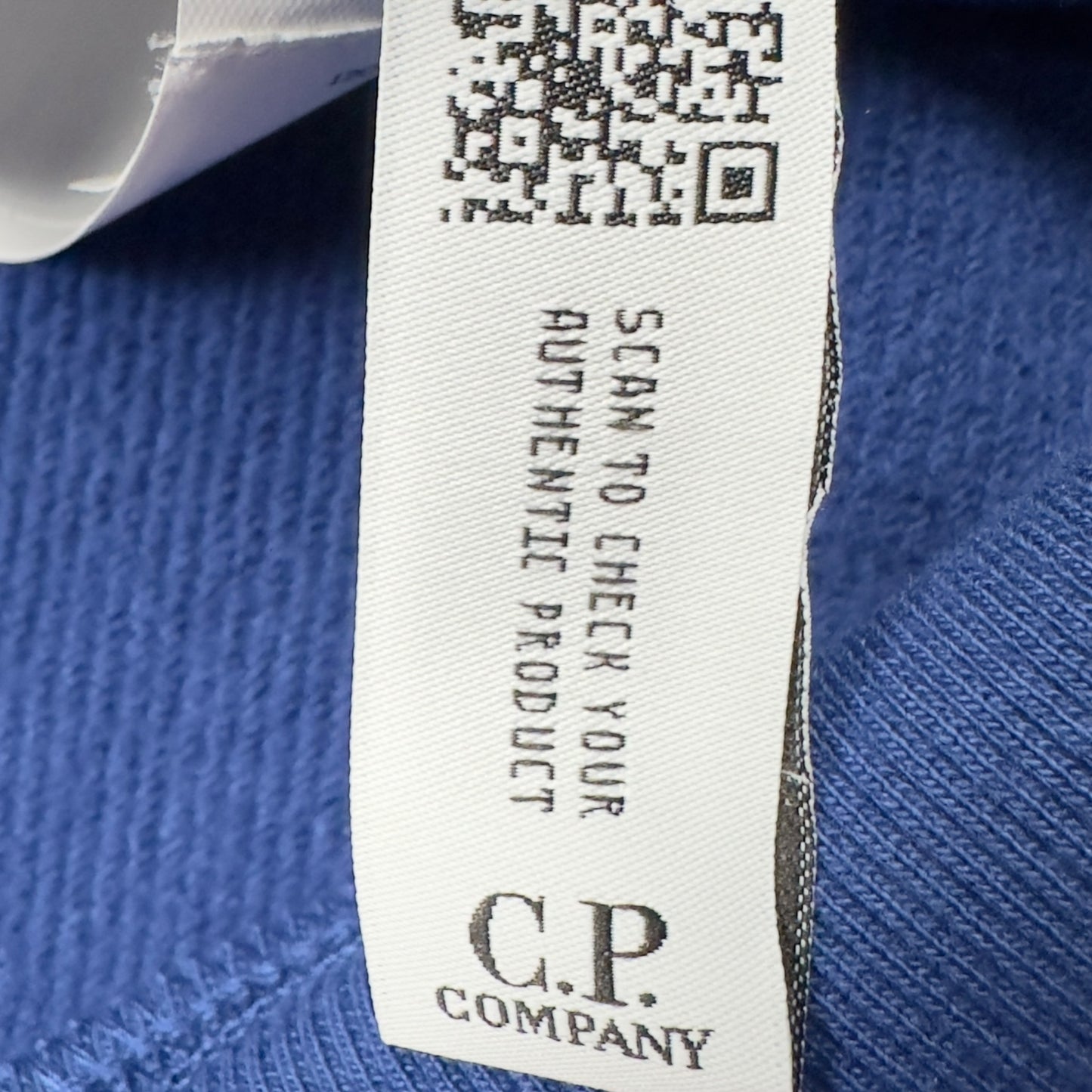 C.P. Company Diagonal Raised Fleece Crewneck Sweater - Blue