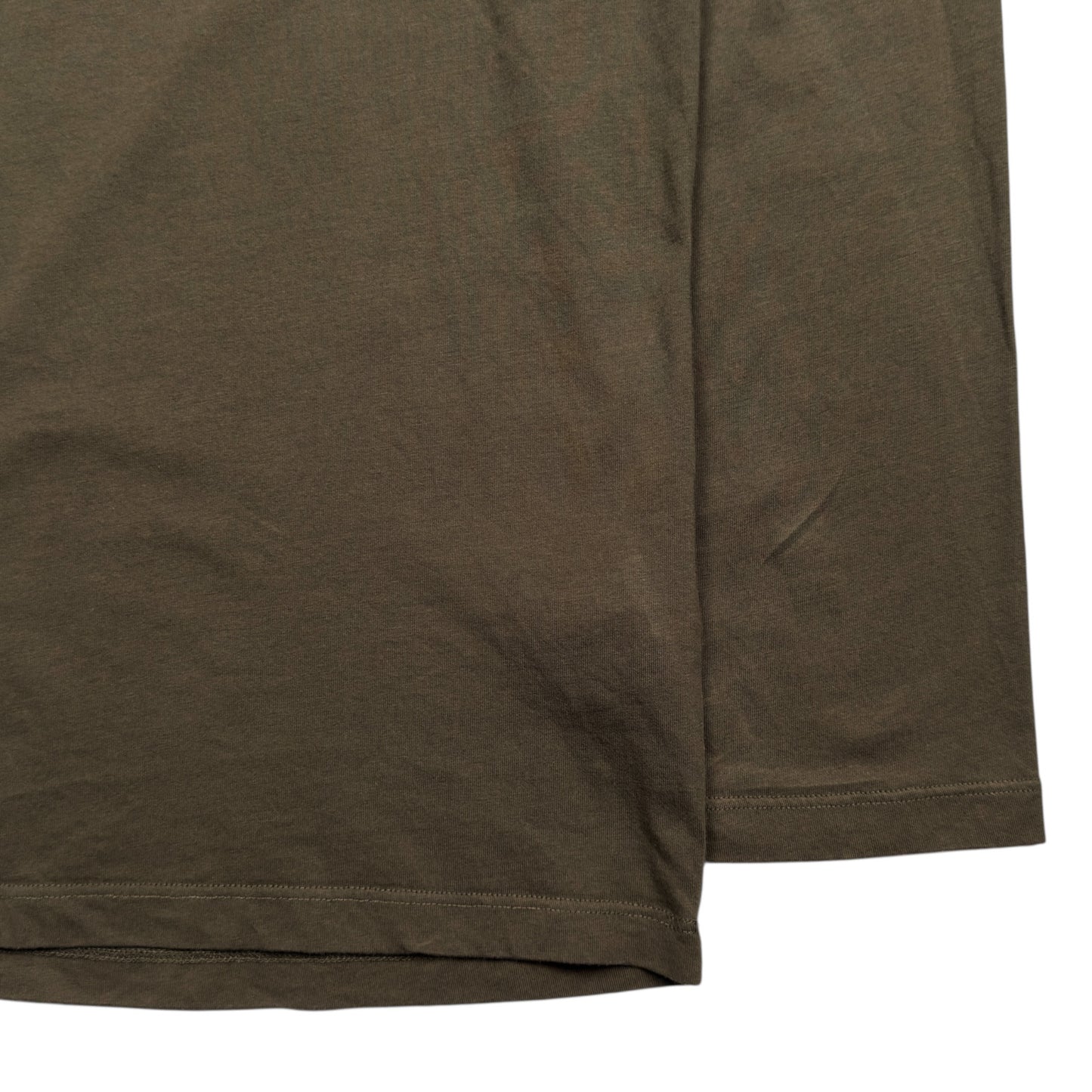 C.P. Company Big Stitch Logo Long Sleeve T-Shirt - Khaki
