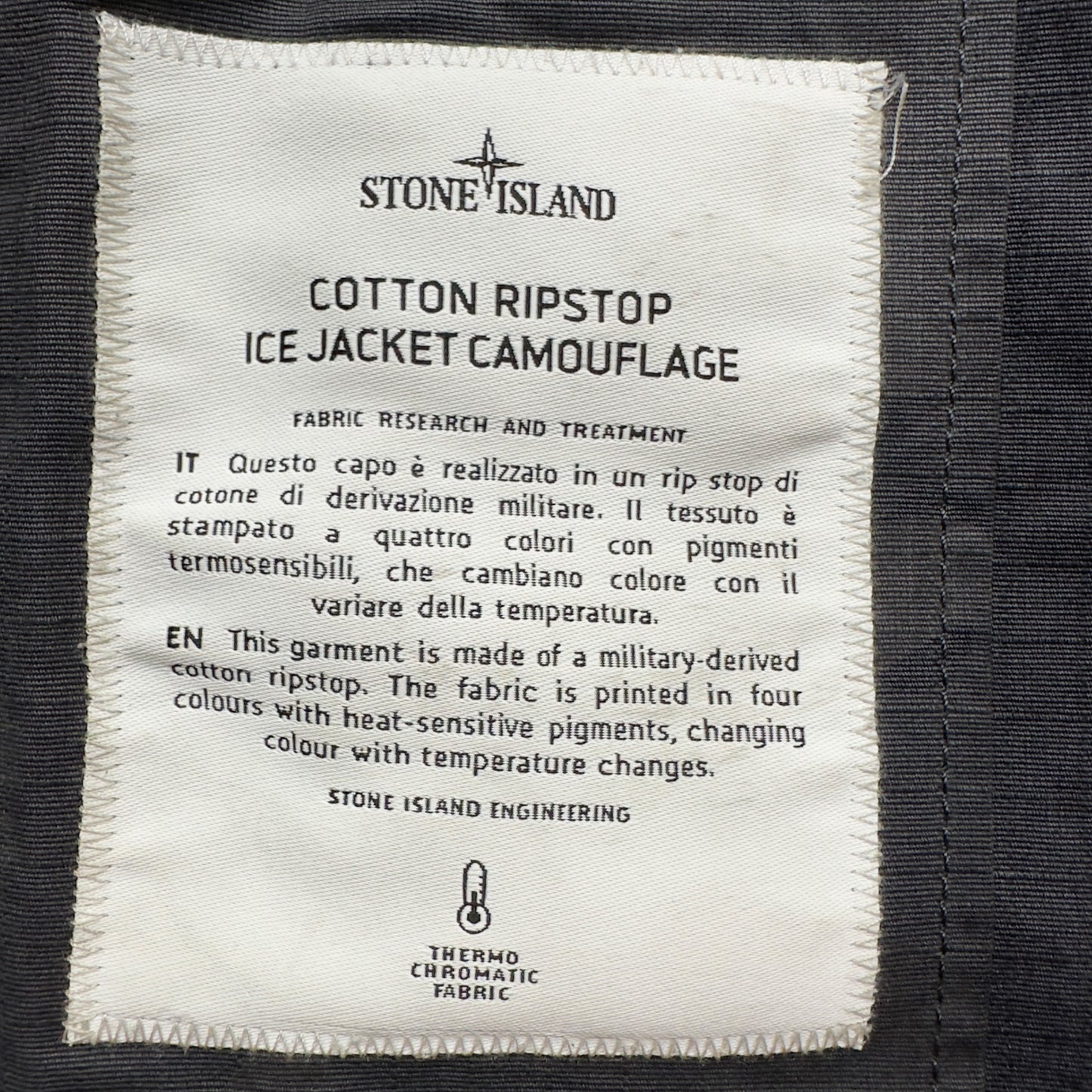 S/S 22 Stone Island x Supreme Cotton Ripstop Ice Jacket Camouflage