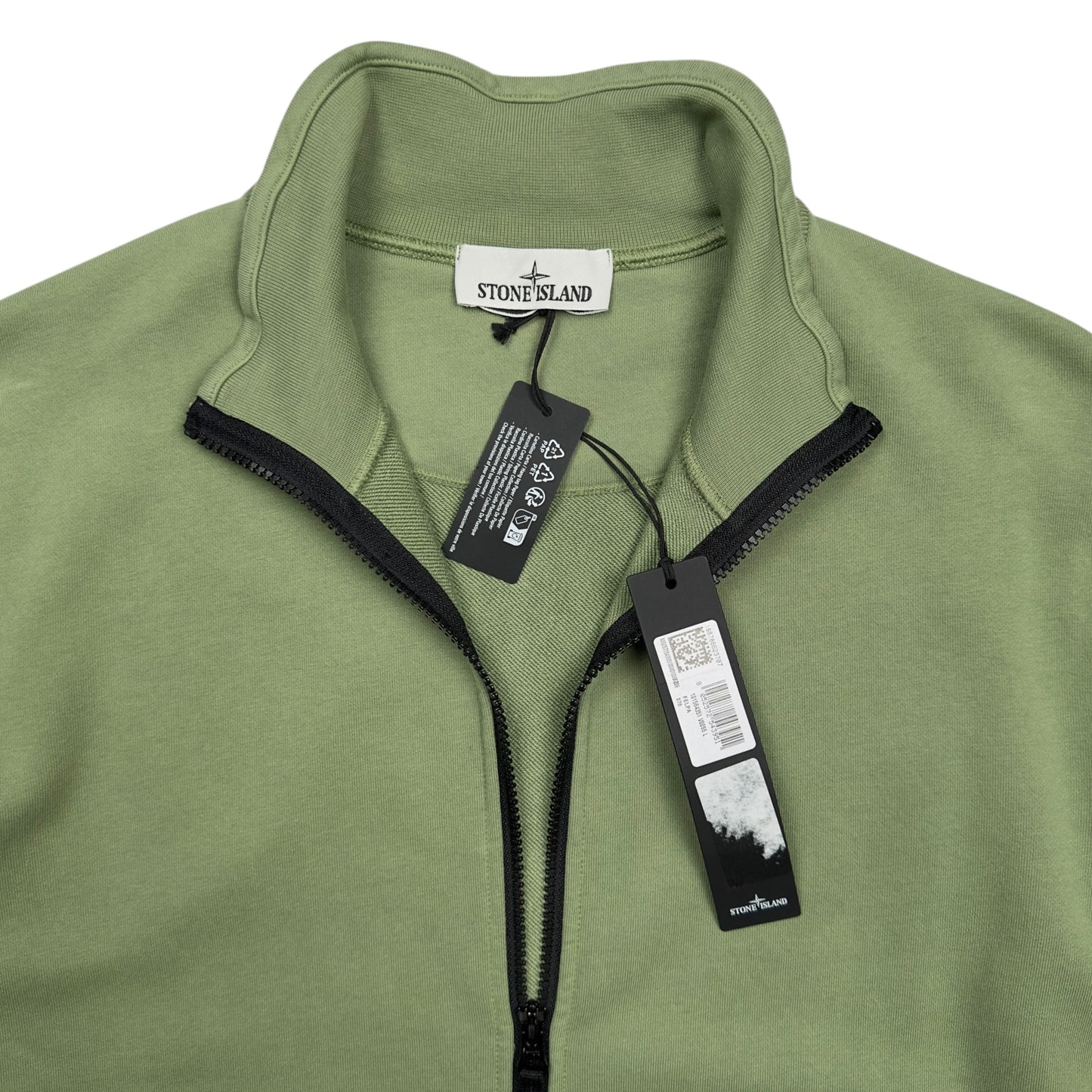Stone Island Full Zip Sweater - Sage Green