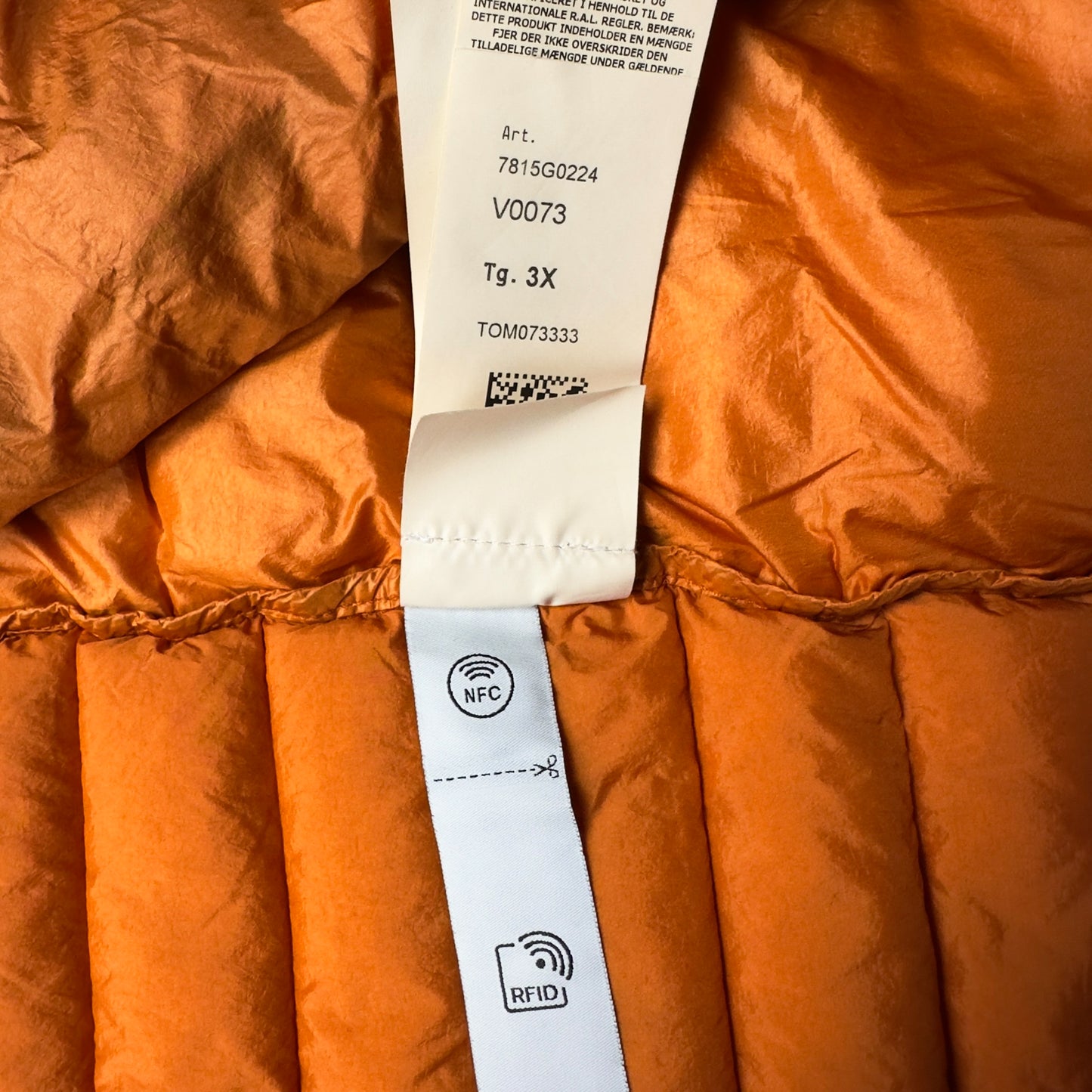 S/S 23 Stone Island Loom Woven Chambers R-Nylon Down TC Puffer Gilet - Orange