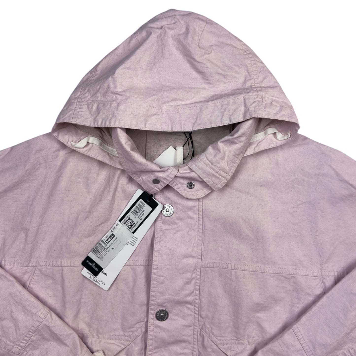 S/S 24 Stone Island Marina Raw Plated Linen Jacket