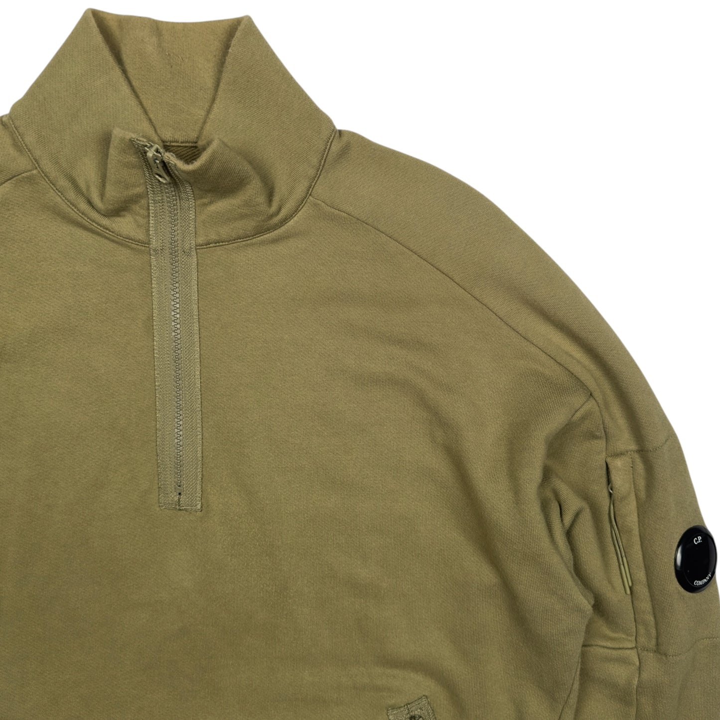 C.P. Company Quarter Zip Sweater - Tan