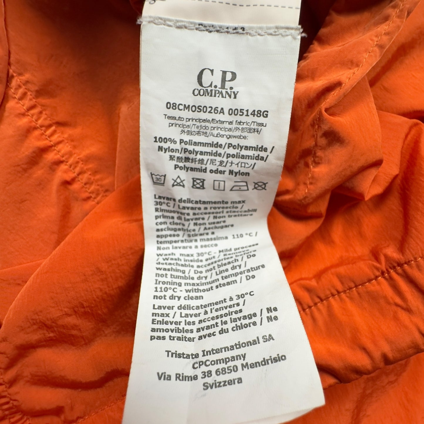 C.P. Company Chrome Nylon Goggle Jacket - Orange