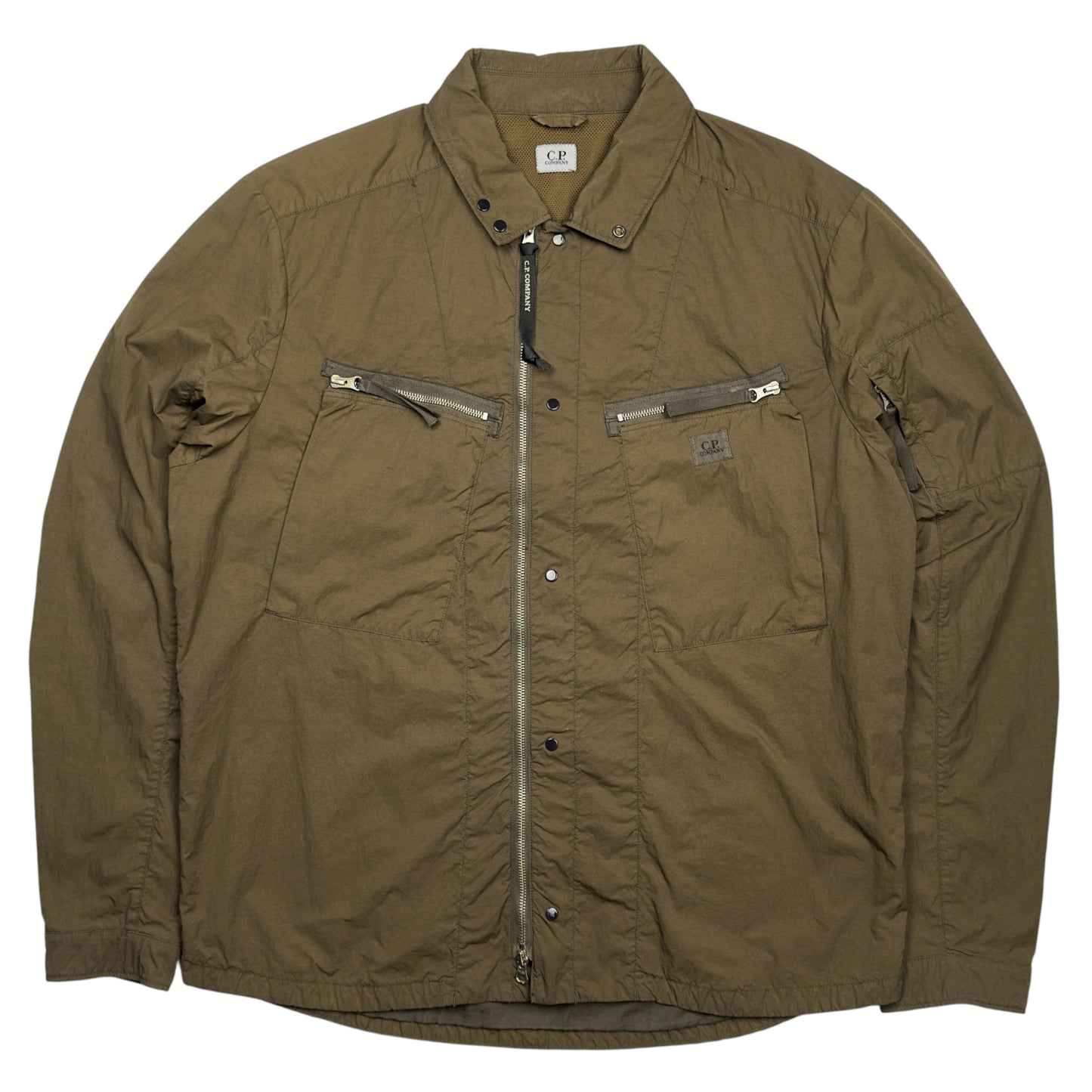 C.P. Company Microreps Nylon Overshirt – Khaki