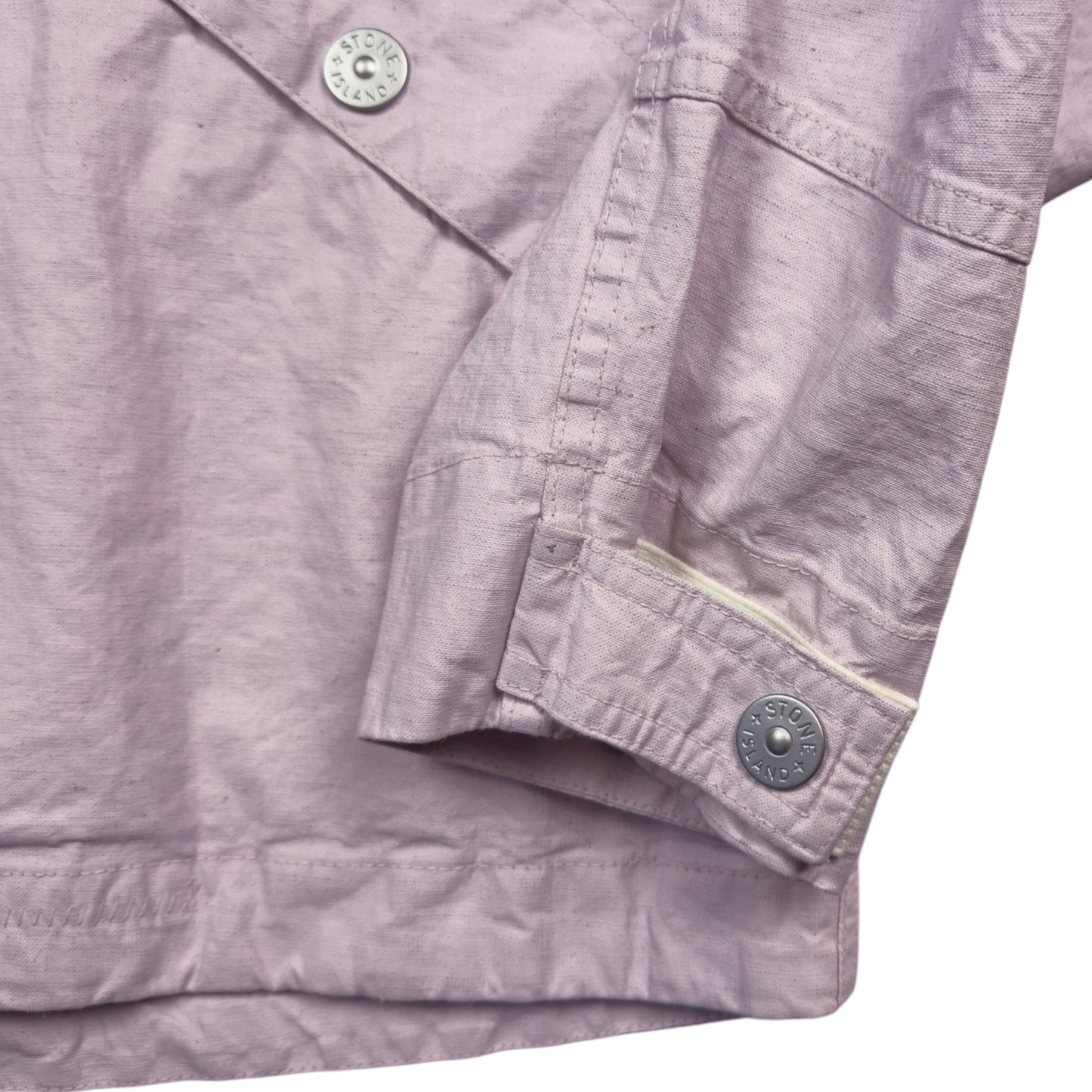 S/S 24 Stone Island Marina Raw Plated Linen Jacket