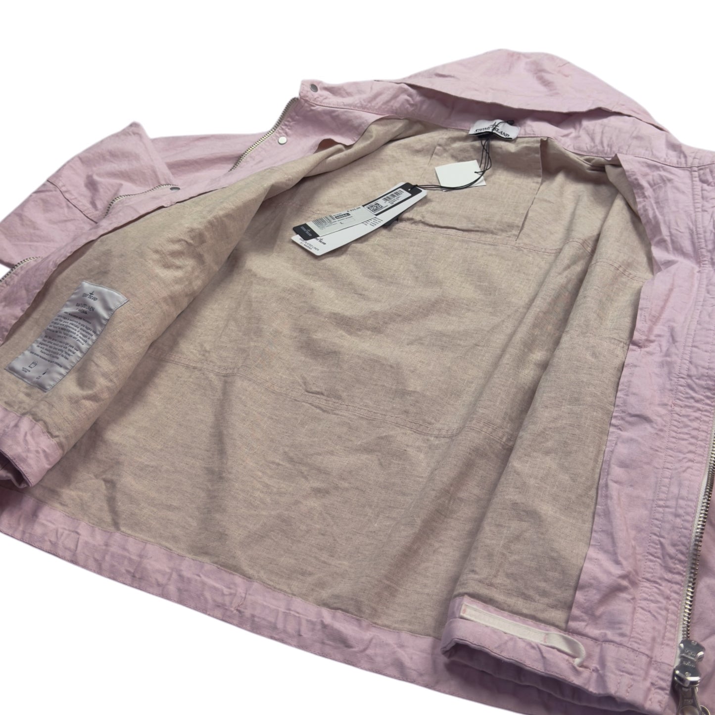S/S 24 Stone Island Marina Raw Plated Linen Jacket