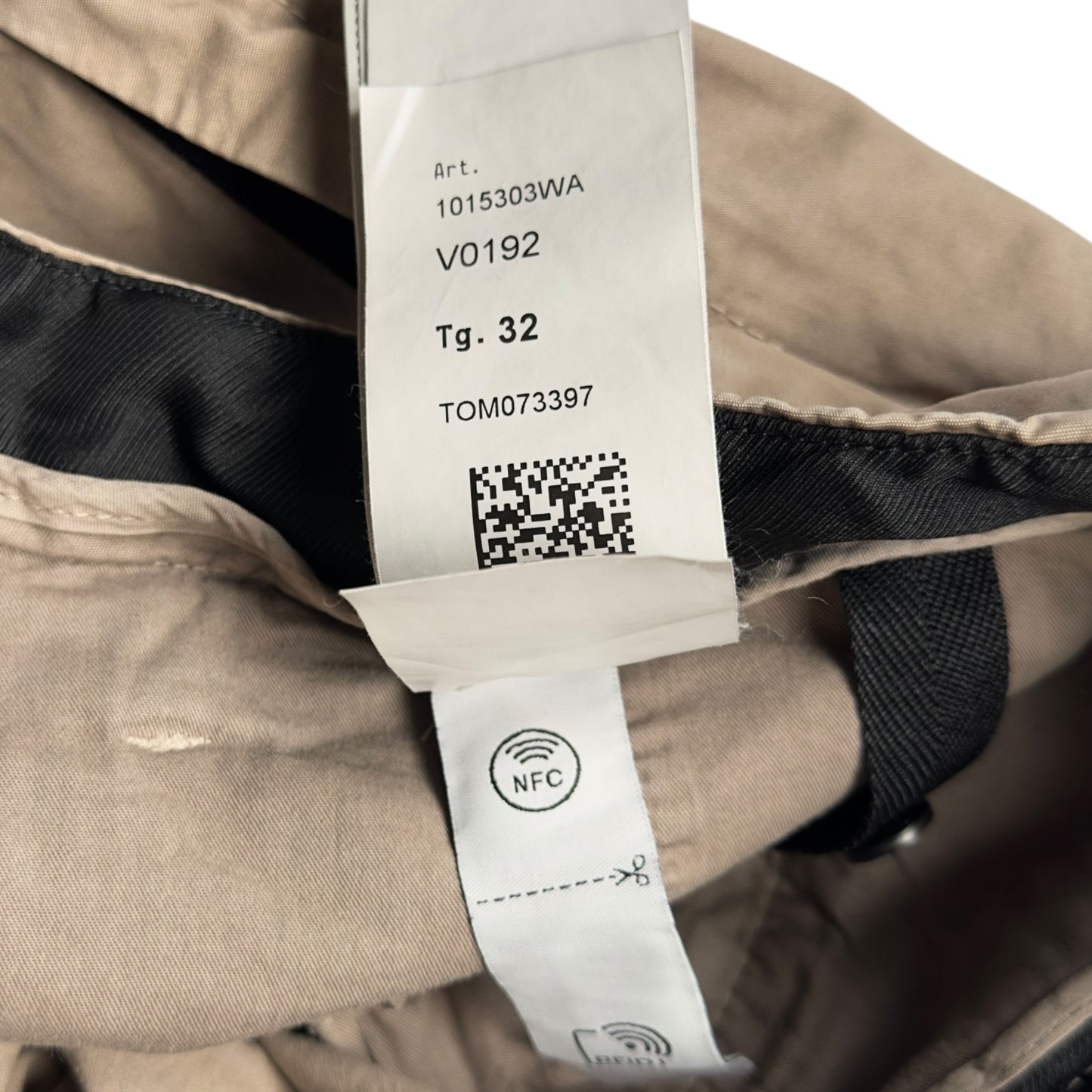 Stone Island Old Effect Cotton Cargo Trousers 32 SL - Dove Grey