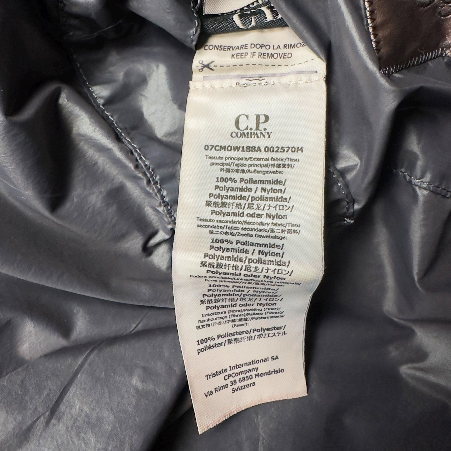 A/W 20 C.P. Company Migration Shading Quilted Goggle Jacket