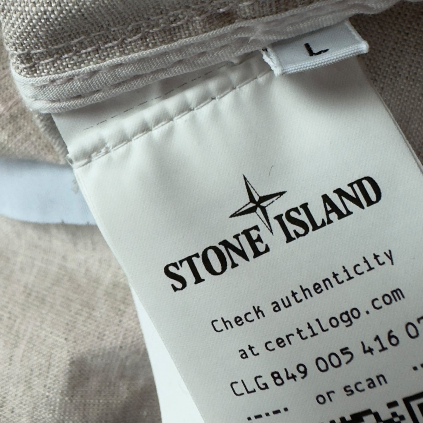 S/S 24 Stone Island Marina Raw Plated Linen Jacket