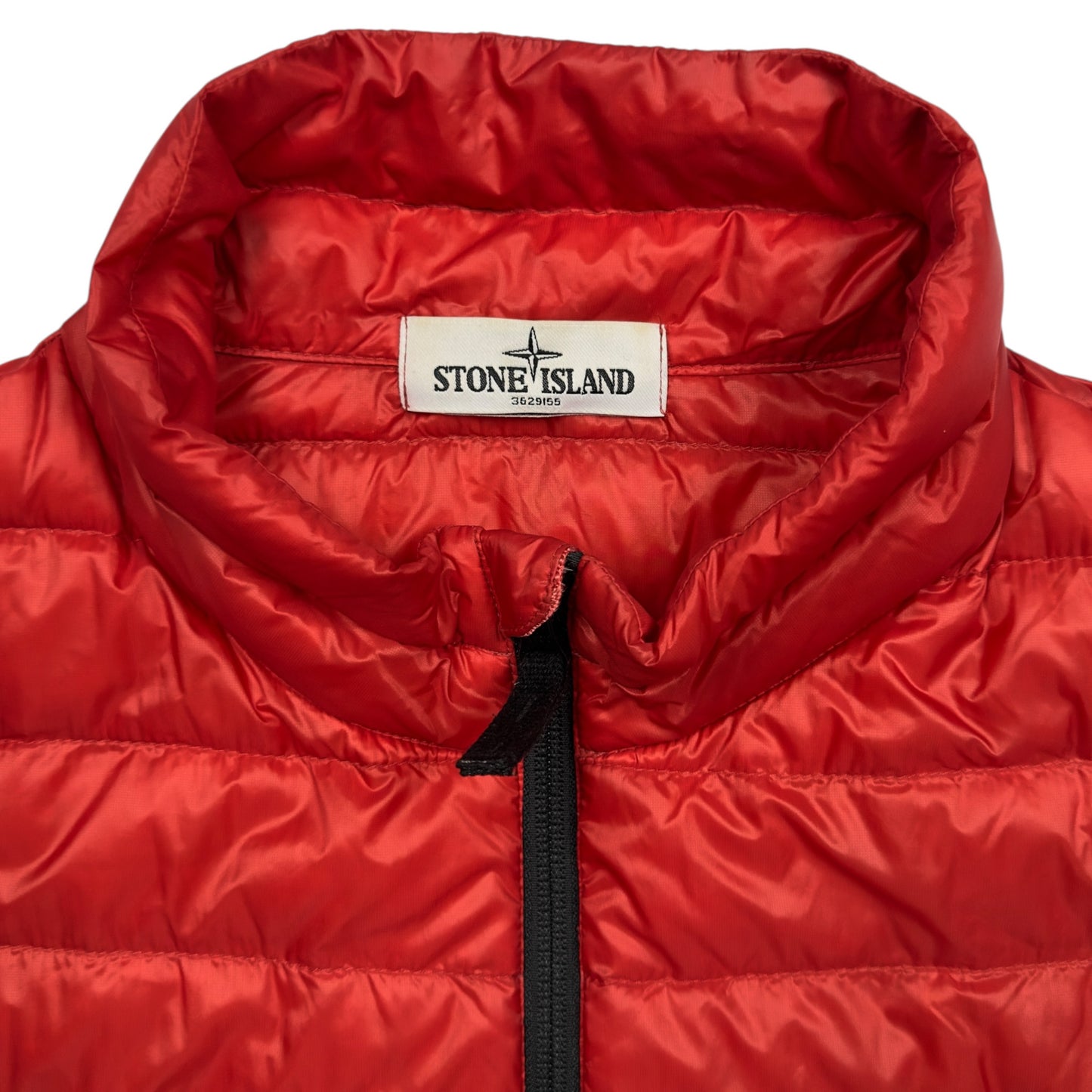 S/S 13 Stone Island Micro Rip Stop 7 Den / Down Gilet - Red