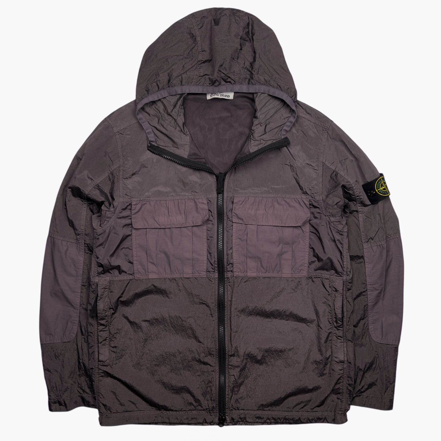 S/S 19 Stone Island Nylon Metal Watro Ripstop Windbreaker Jacket - Purple