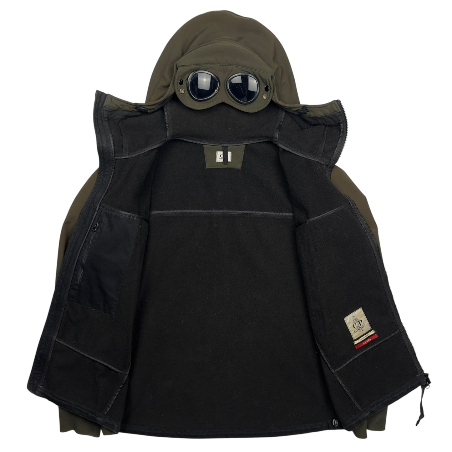 C.P. Company Soft Shell Goggle Jacket - Khaki