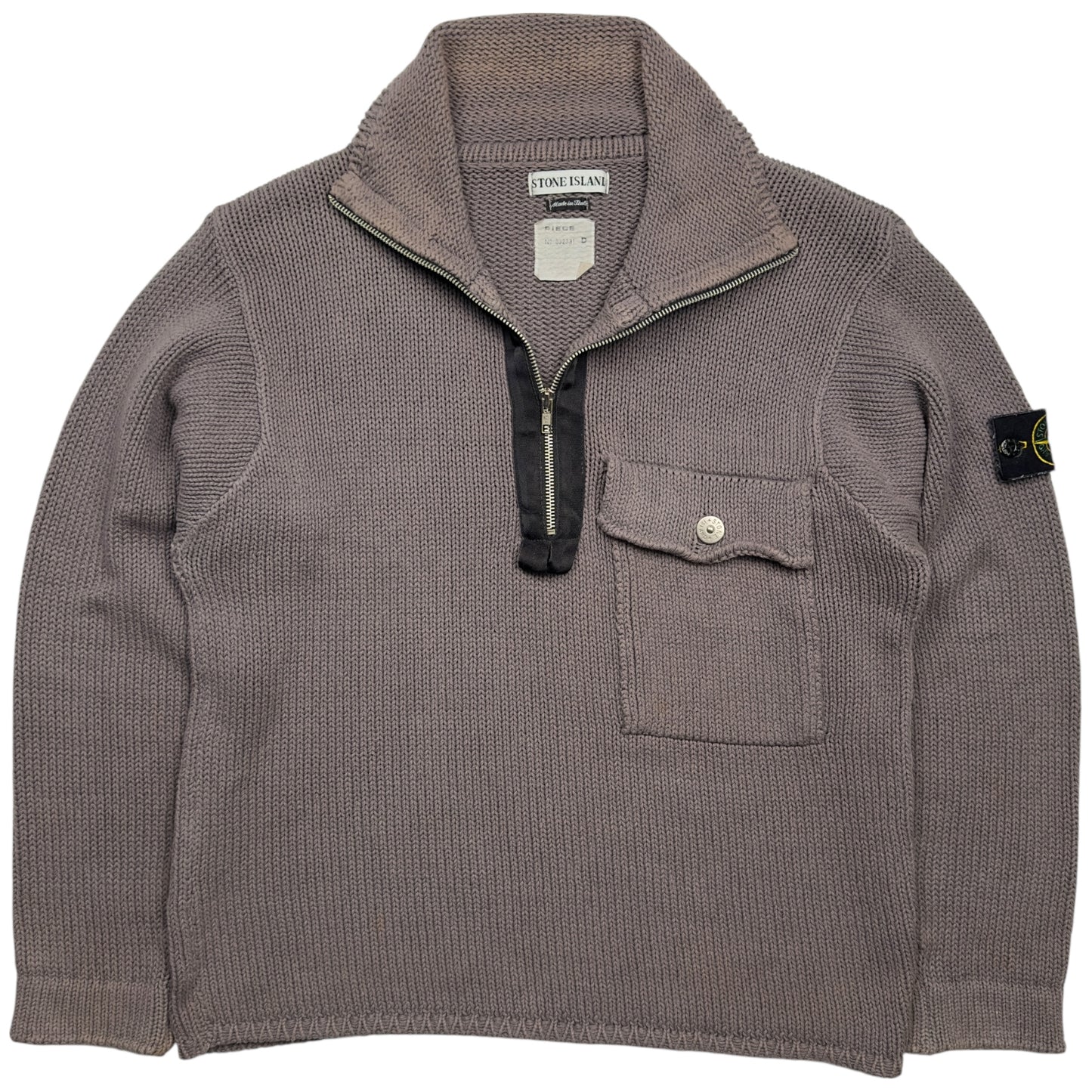 S/S 00 Stone Island Heavy Knitted Quarter Zip