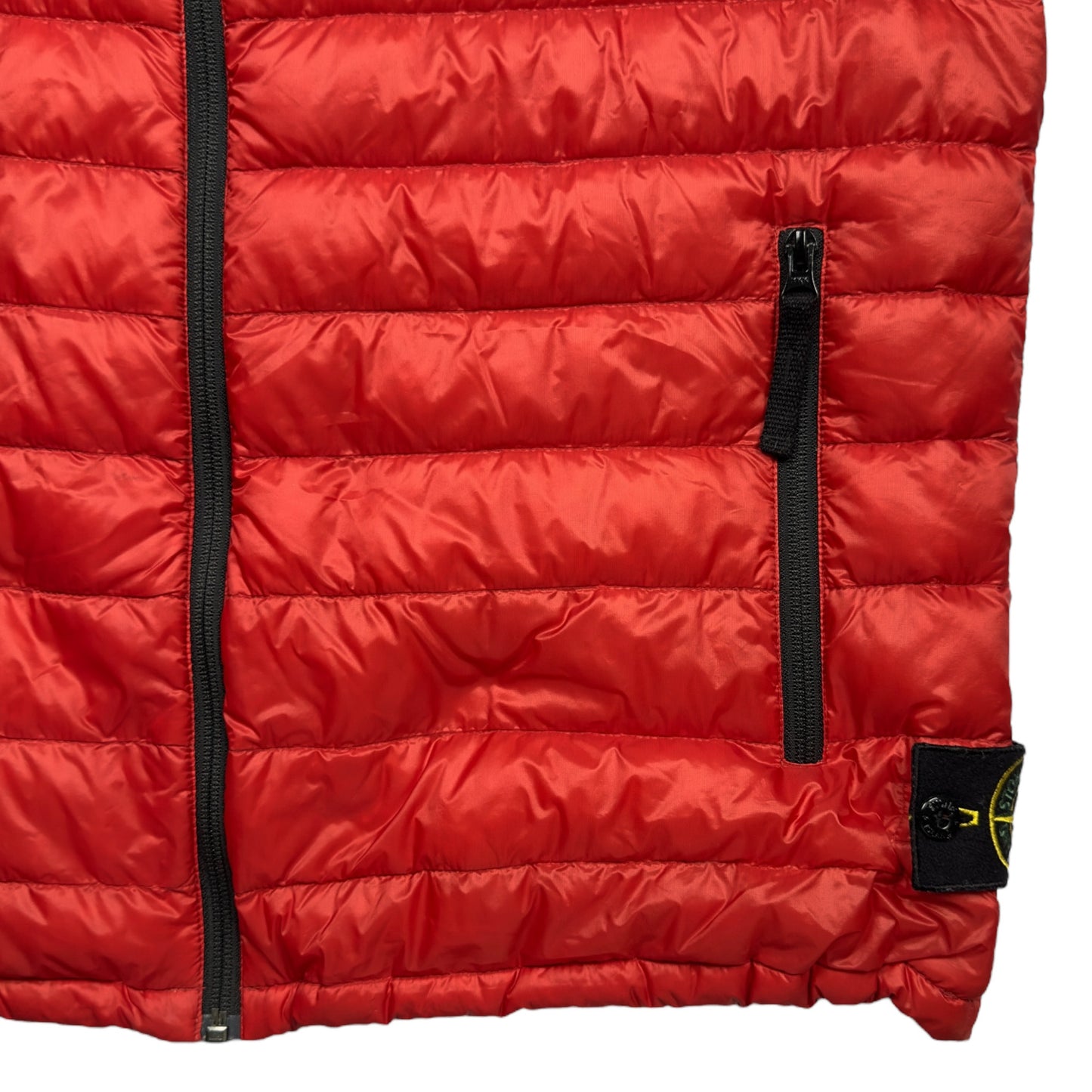 S/S 13 Stone Island Micro Rip Stop 7 Den / Down Gilet - Red