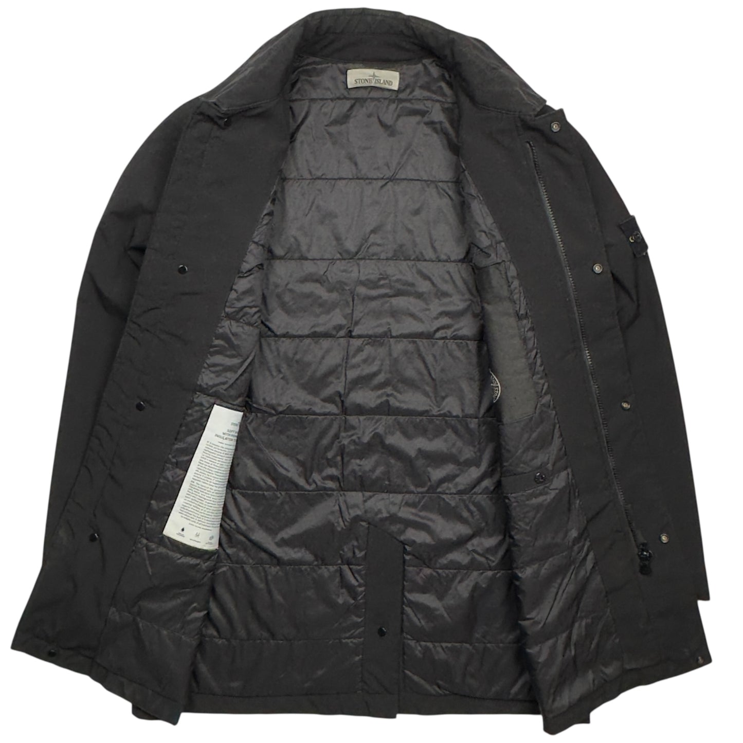 A/W 20 Stone Island Soft Shell Primaloft Car Coat - Black