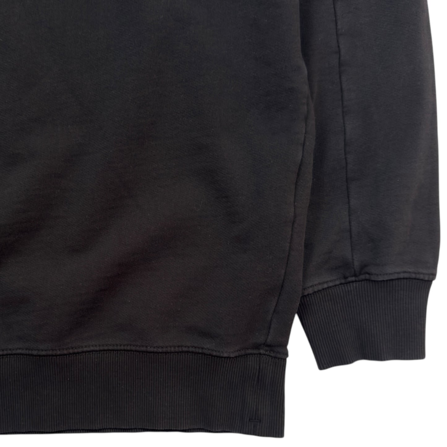 C.P. Company Diagonal Raised Fleece Crewneck Sweater - Black