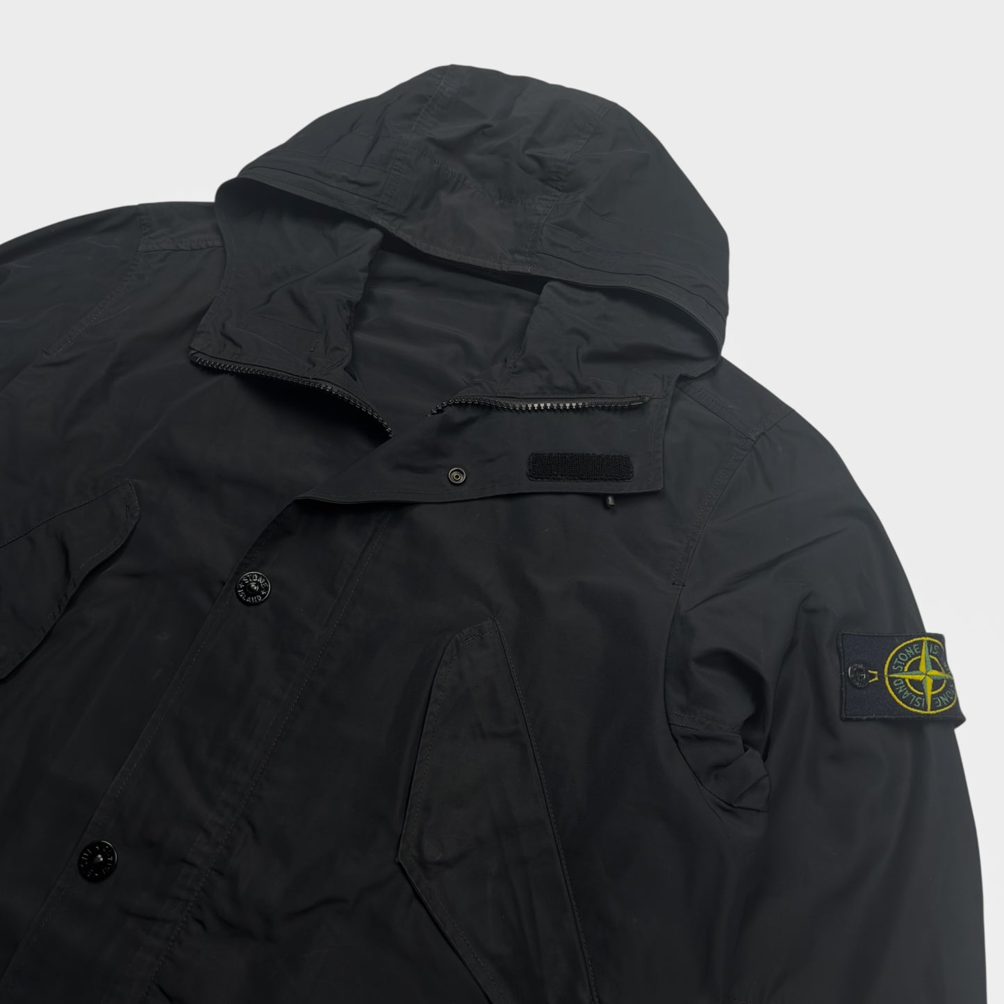 S/S 18 Stone Island Micro Reps Parka Jacket - Black