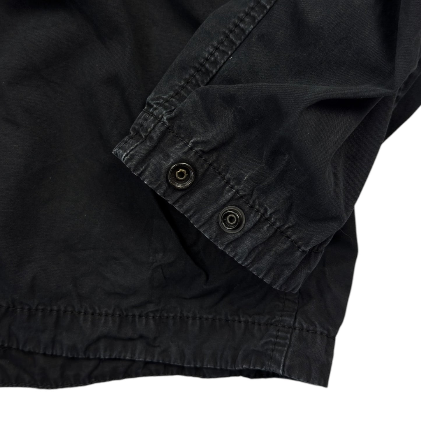 A/W 21 Stone Island Brushed Cotton Overshirt - Black