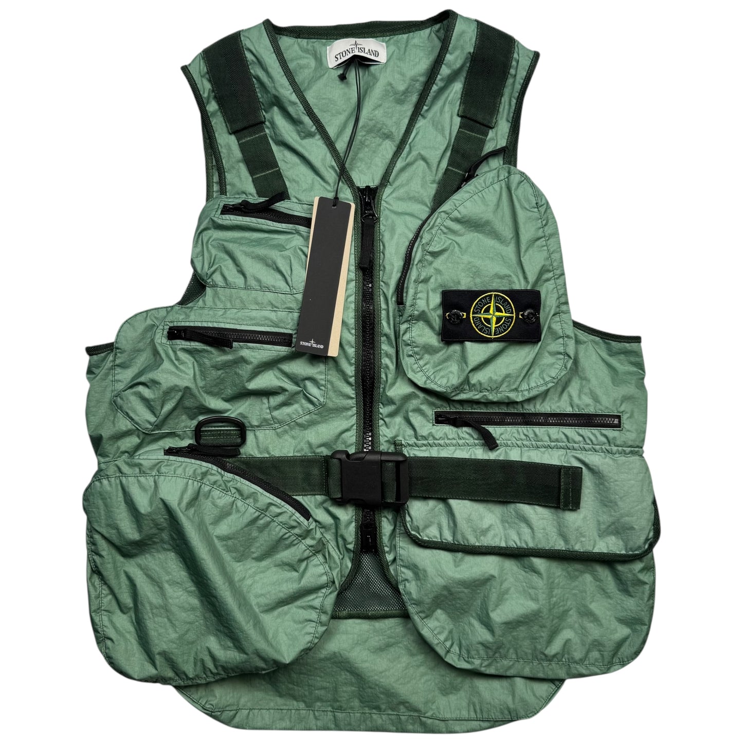 S/S 25 Stone Island Membrana 3L TC Utility Vest - Mint Green