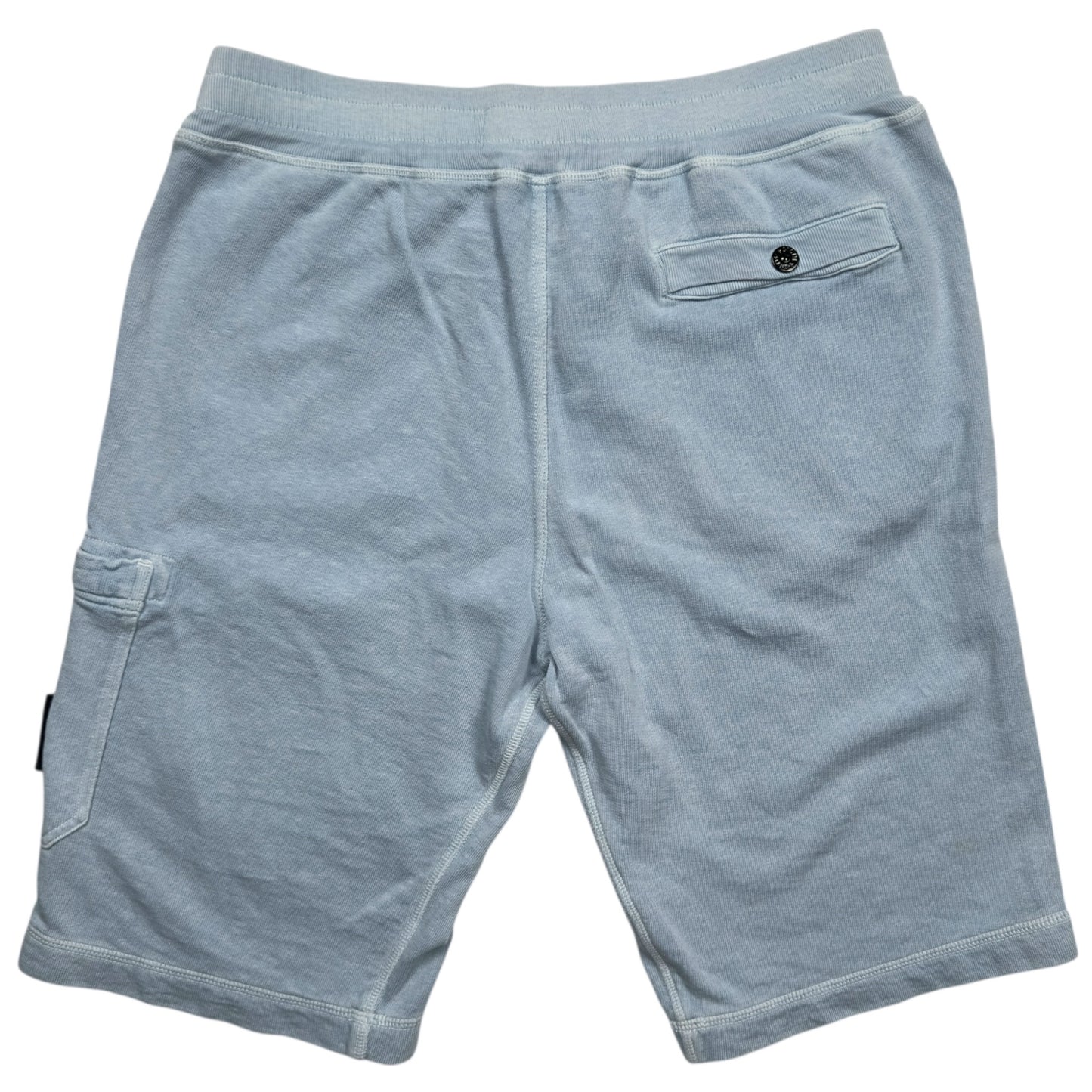 S/S 17 Stone Island Cotton Jersey Cargo Shorts - Baby Blue