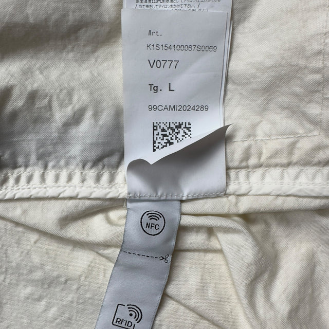 S/S 25 Stone Island Organic Look Nylon Panama TC Bomber Jacket - Ivory