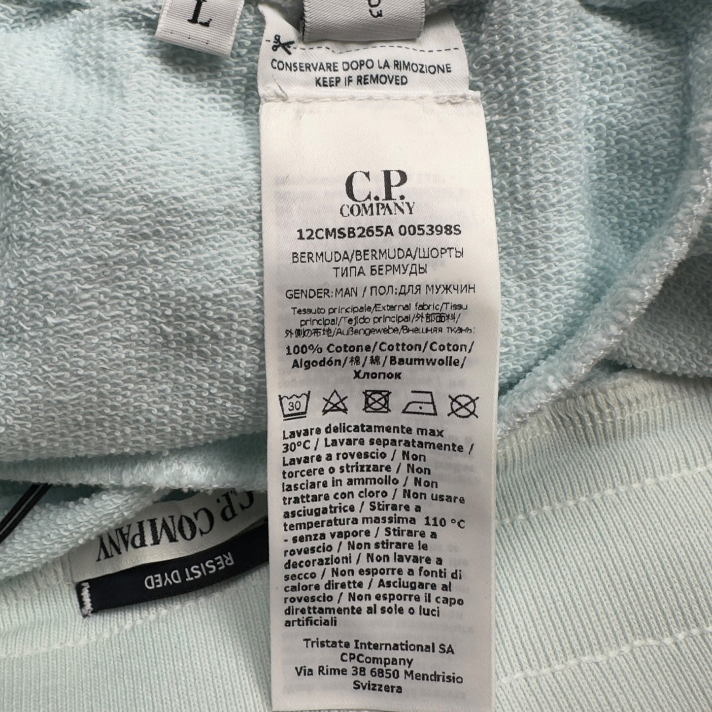 C.P. Company Resist Dyed Shorts - Light Blue