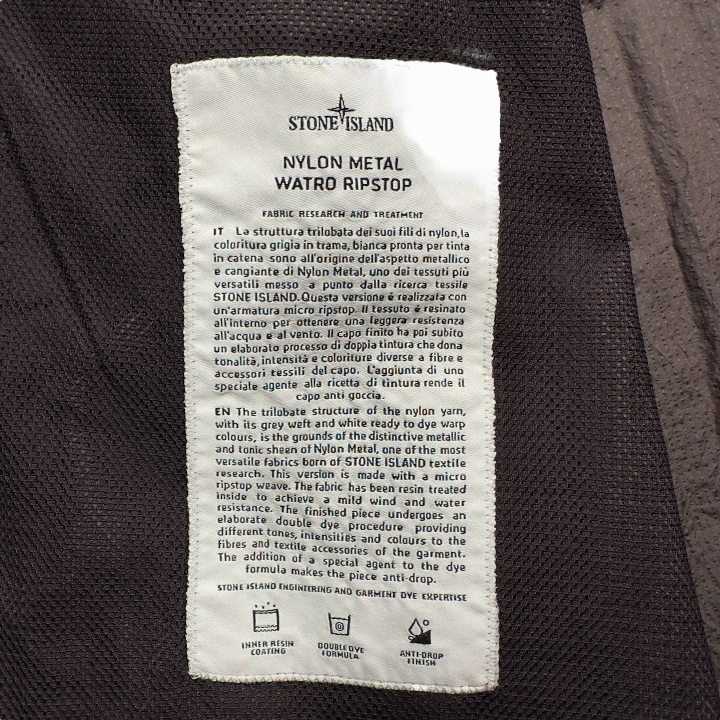 S/S 19 Stone Island Nylon Metal Watro Ripstop Windbreaker Jacket - Purple