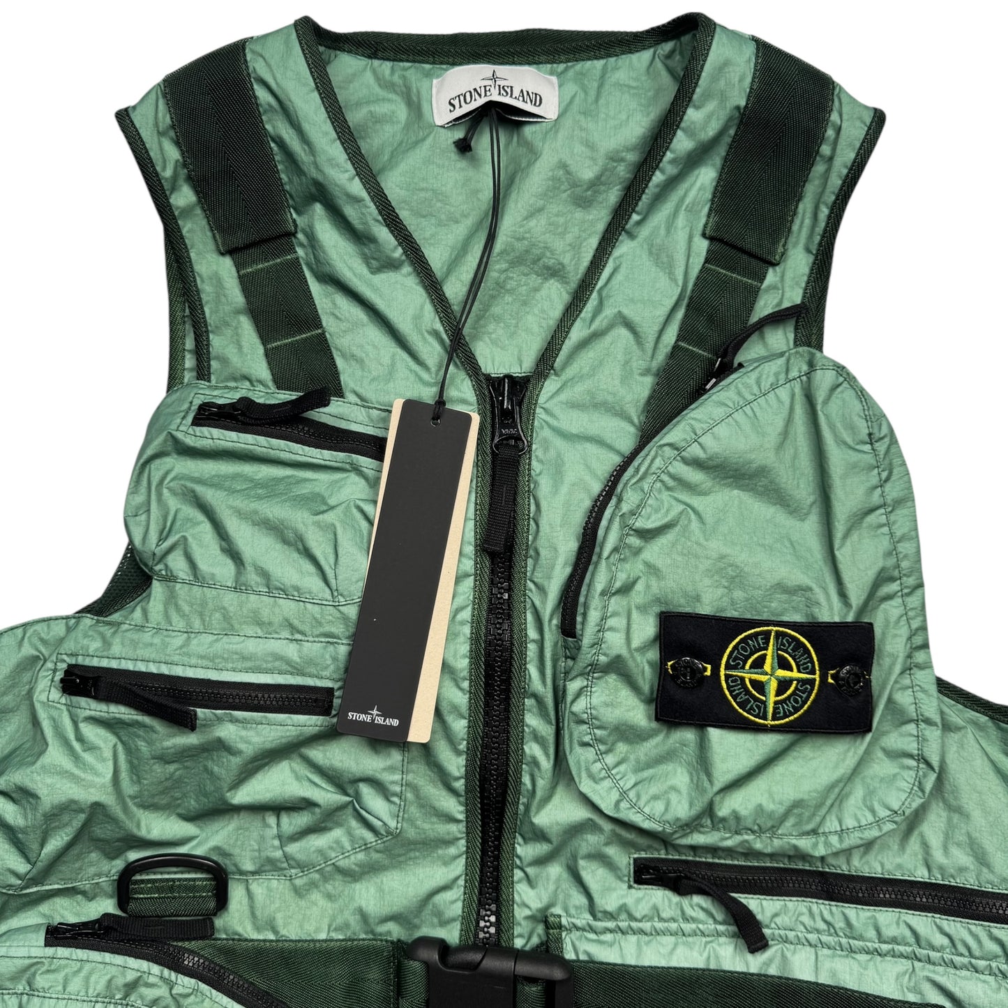 S/S 25 Stone Island Membrana 3L TC Utility Vest - Mint Green