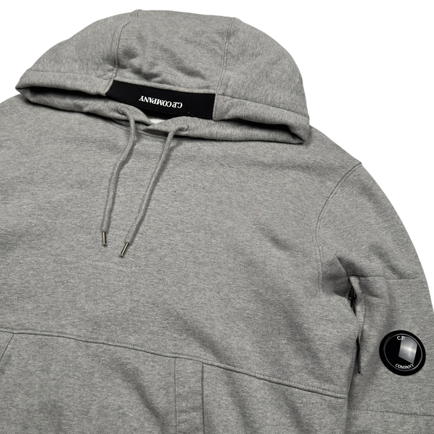 C.P. Company Diagonal Fleece Lens Hoodie - Grey