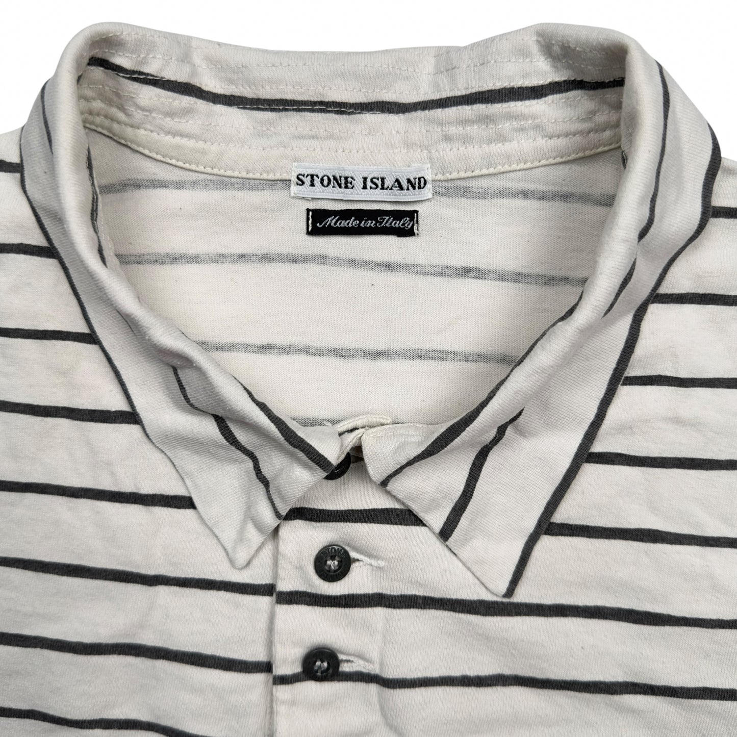 90's Stone Island Long Sleeve Polo Shirt
