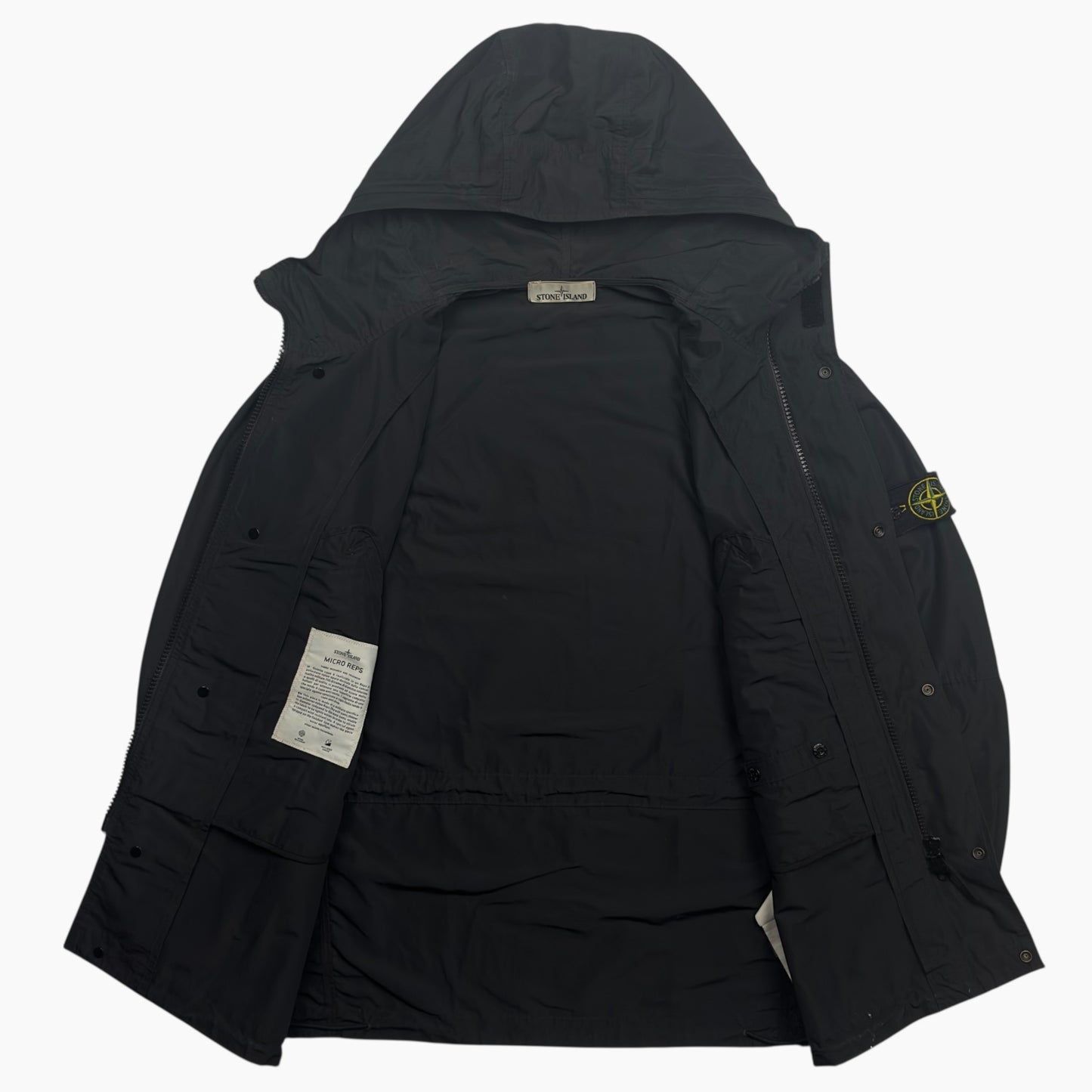 S/S 18 Stone Island Micro Reps Parka Jacket - Black