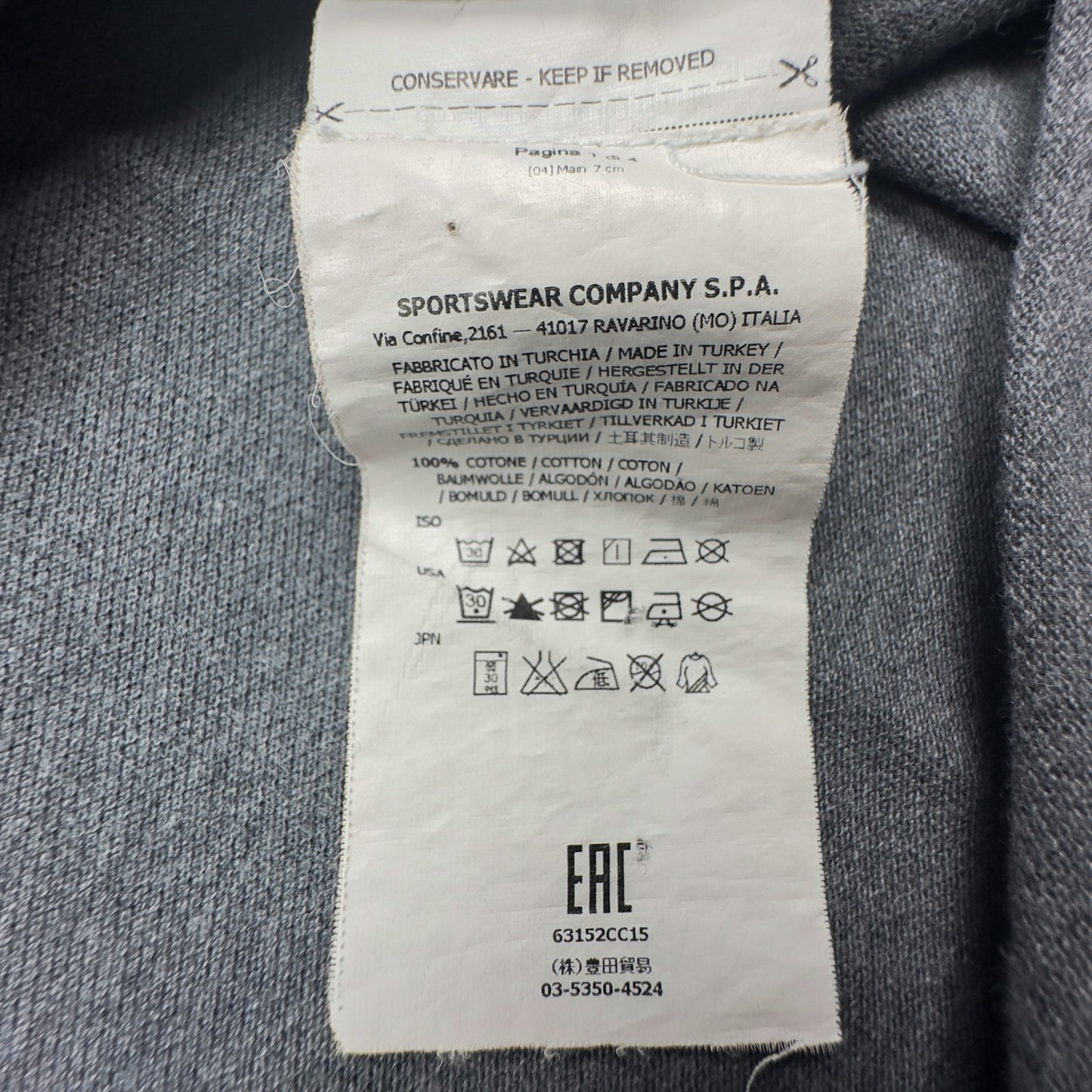 A/W 15 Stone Island Long Sleeve Regular Fit Polo Shirt - Dark Grey