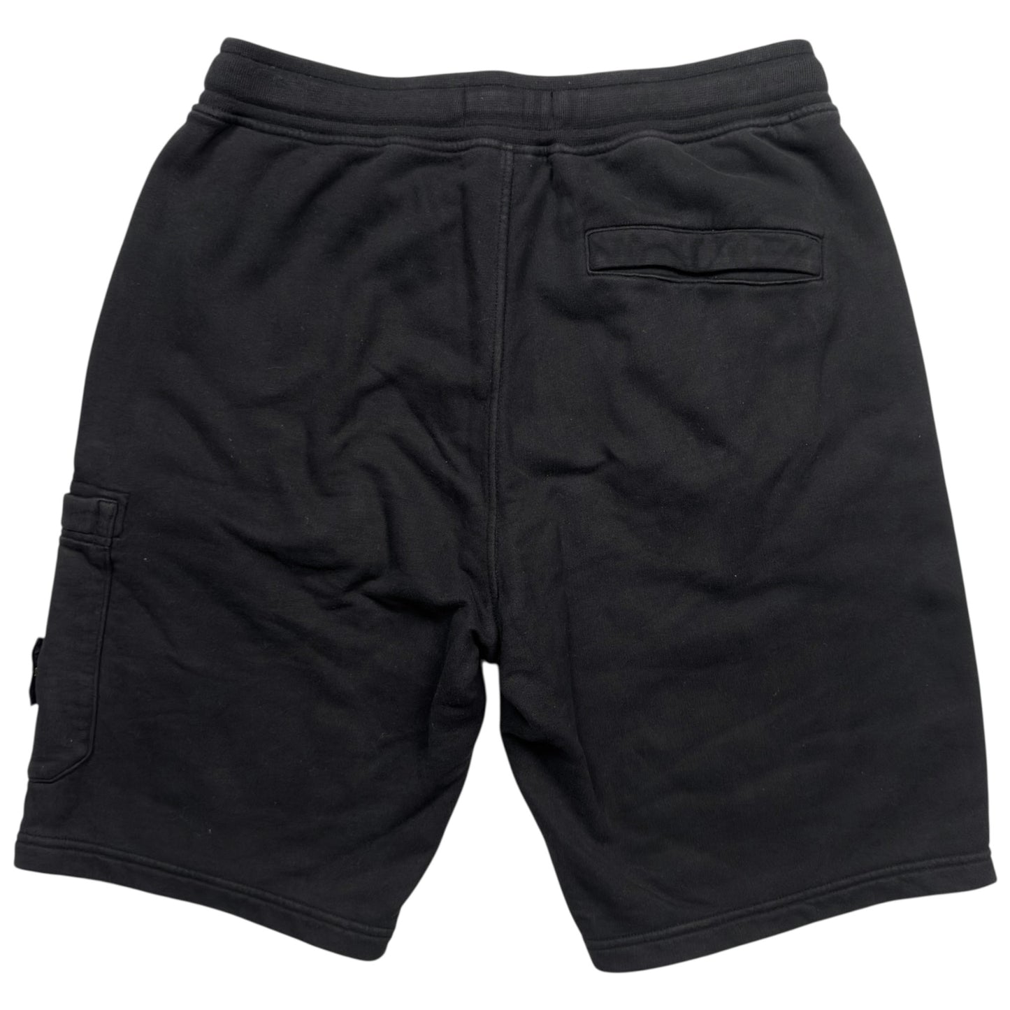 A/W 22 Stone Island Cotton Jersey Cargo Shorts - Black
