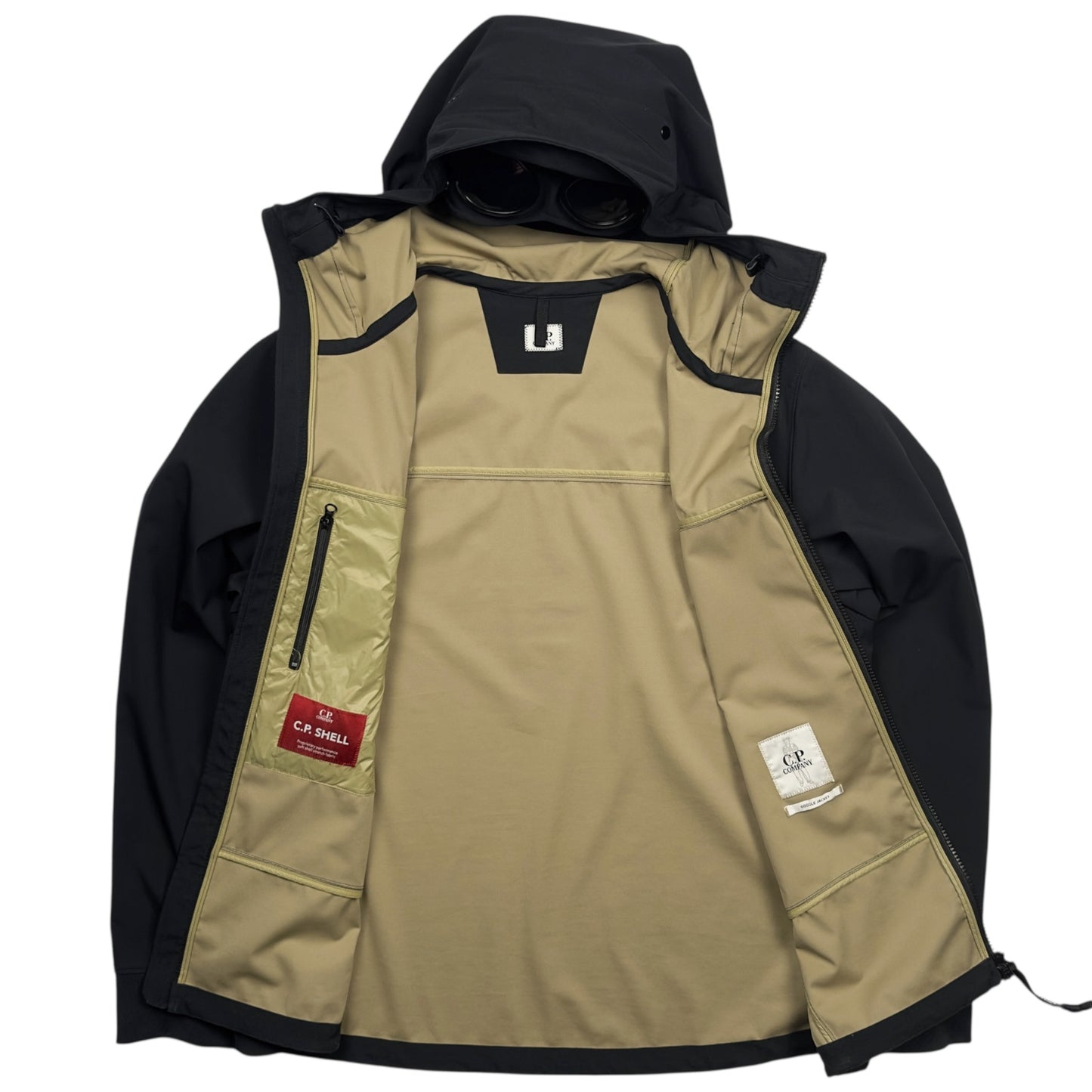 C.P. Company Soft Shell Goggle Jacket - Black