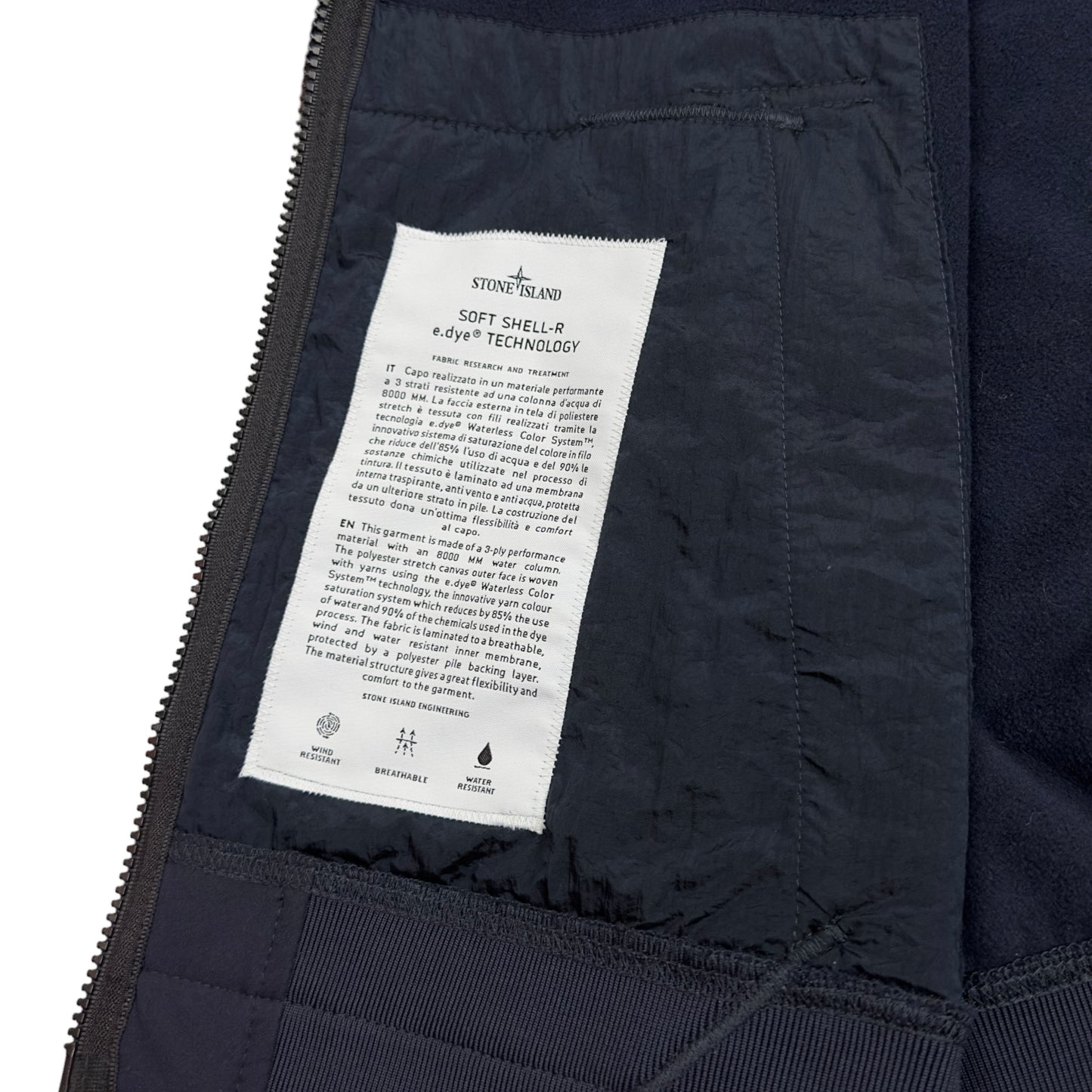 A/W 22 Stone Island Soft Shell R e.dye Jacket - Navy