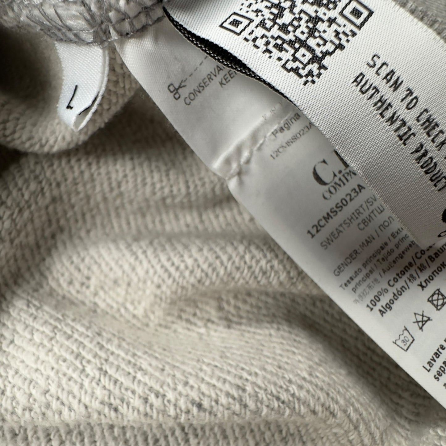 C.P. Company Diagonal Fleece Lens Hoodie - Grey