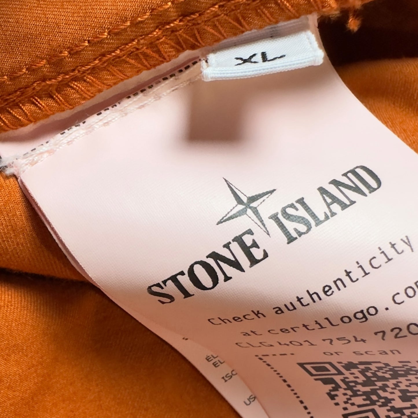 S/S 23 Stone Island Supima Cotton Twill Stretch-TC Overshirt - Orange