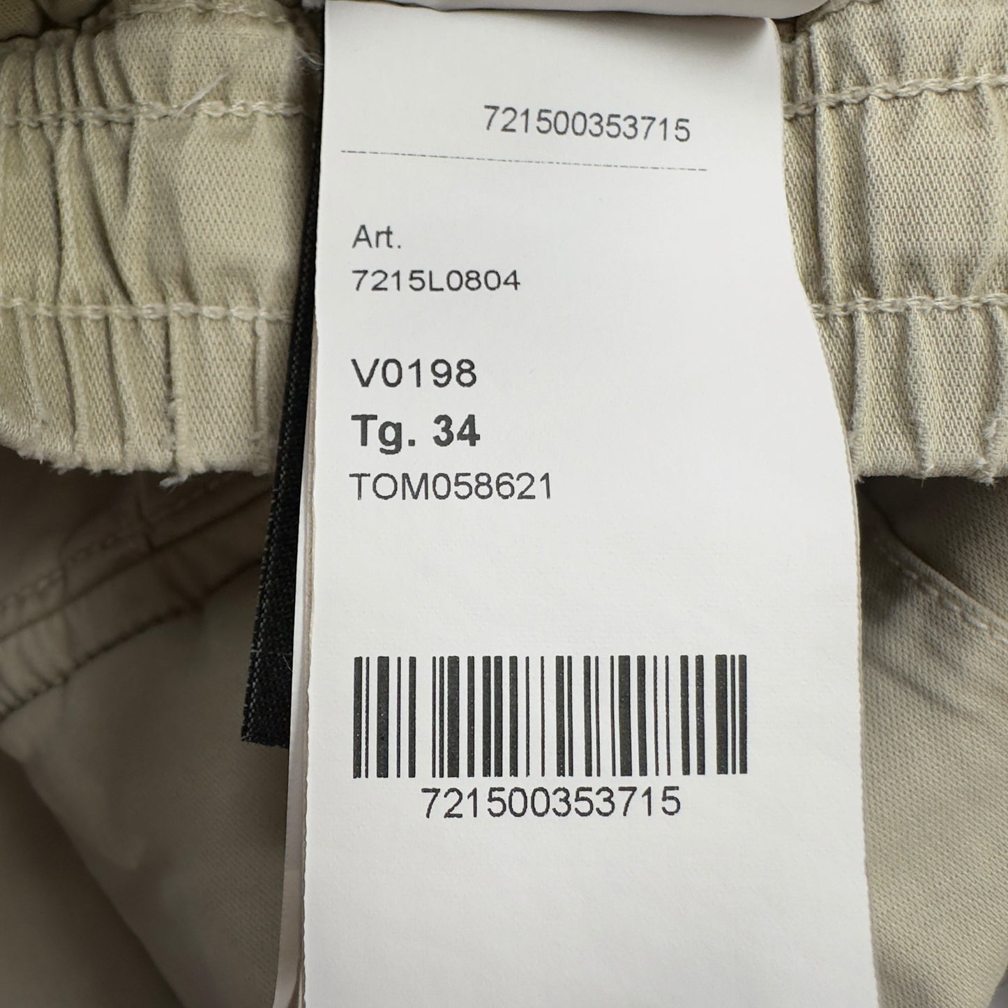 S/S 20 Stone Island Cargo Shorts - Light Beige