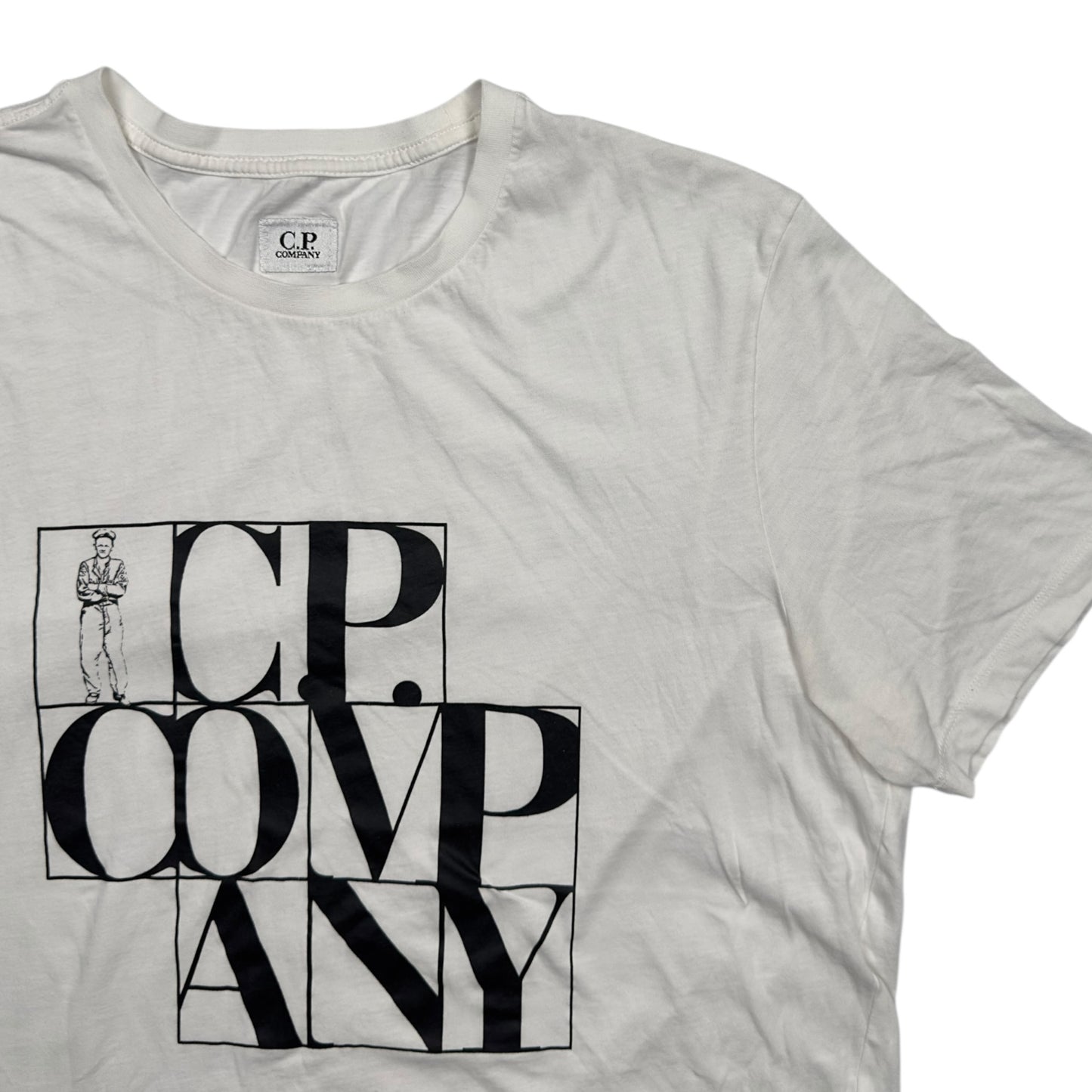 C.P. Company Large Spell Out T-Shirt - White