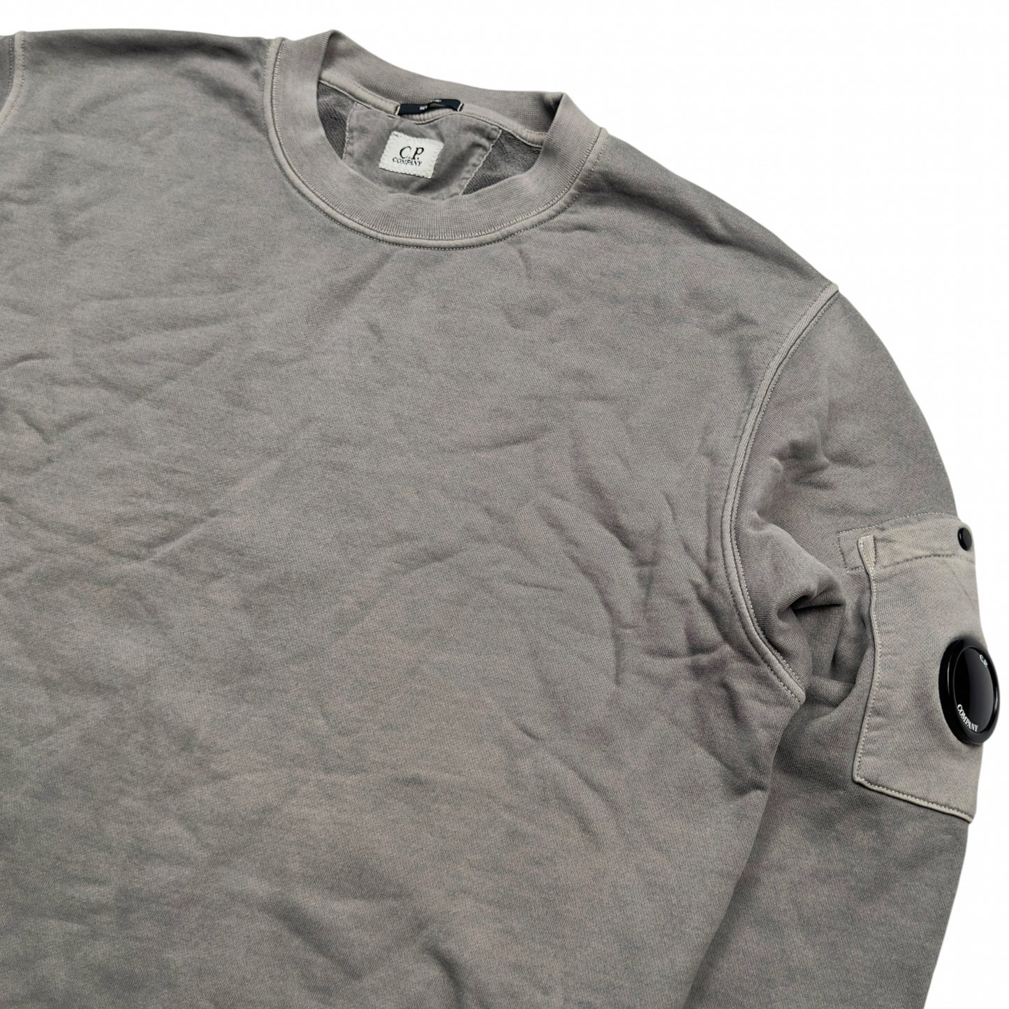 C.P. Company Resist Dyed Crewneck Sweater - Grey