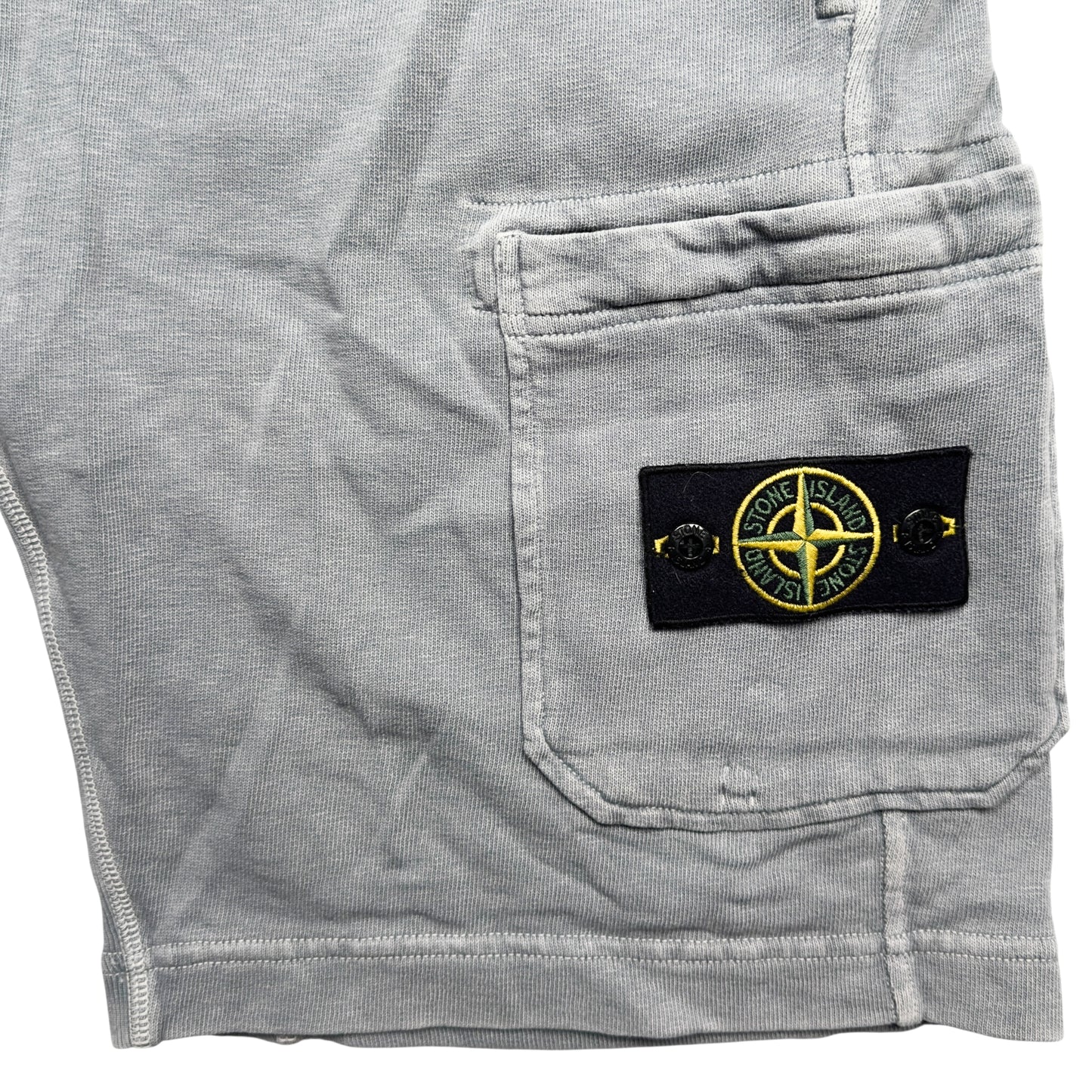S/S 21 Stone Island Cotton Jersey Cargo Shorts - Grey