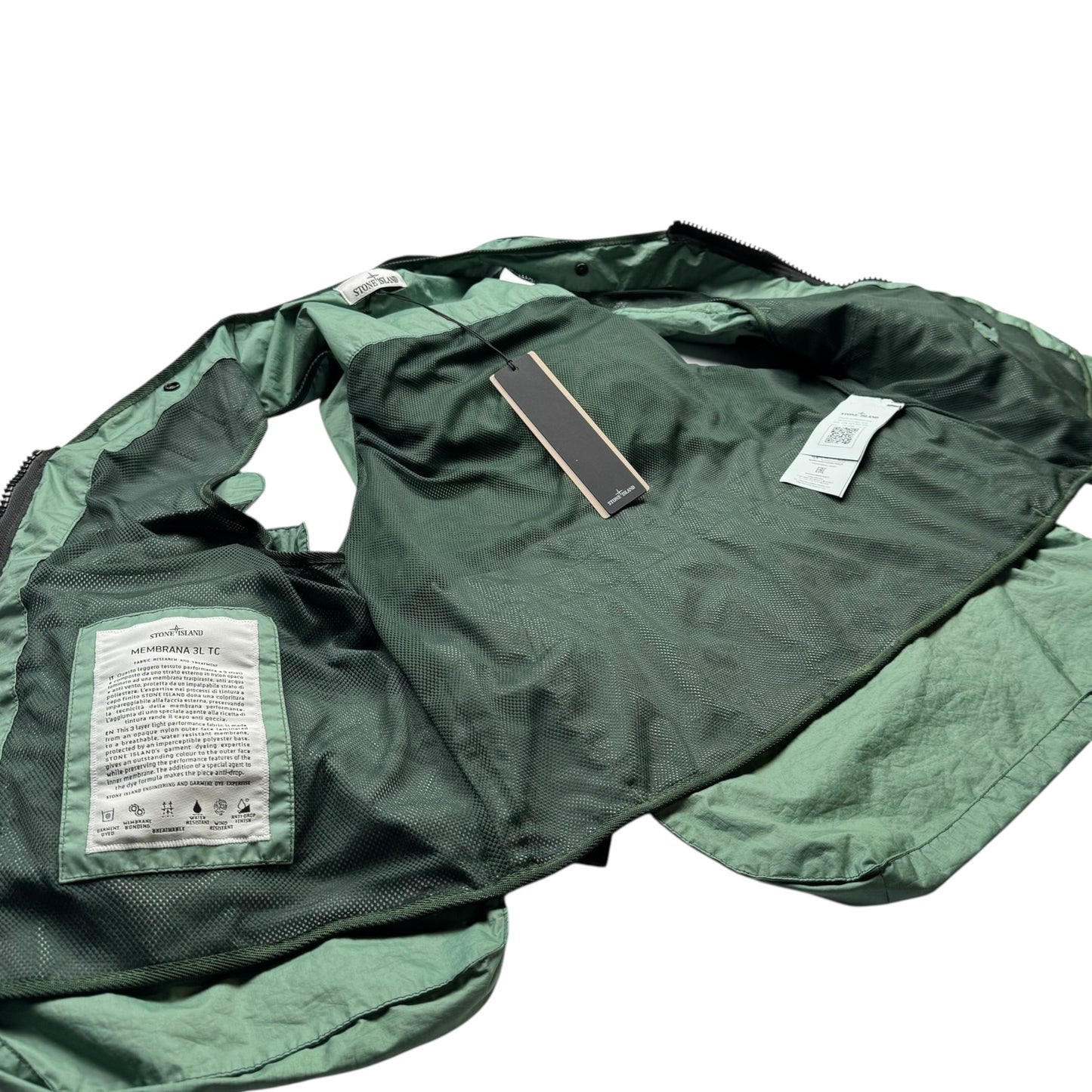 S/S 25 Stone Island Membrana 3L TC Utility Vest - Mint Green