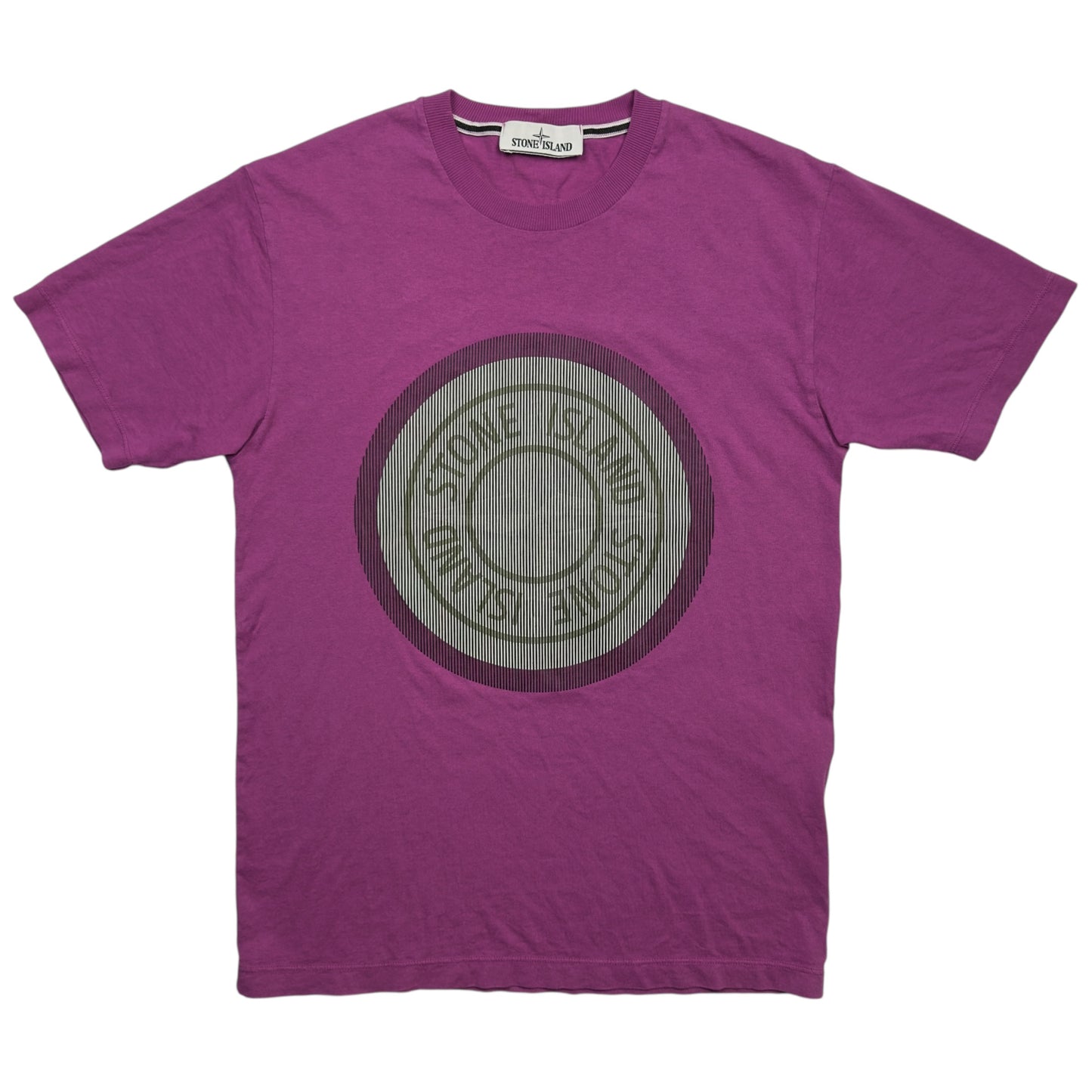 A/W 21 Stone Island 'Lenticular Two' Rubber 3D Logo T-Shirt - Purple