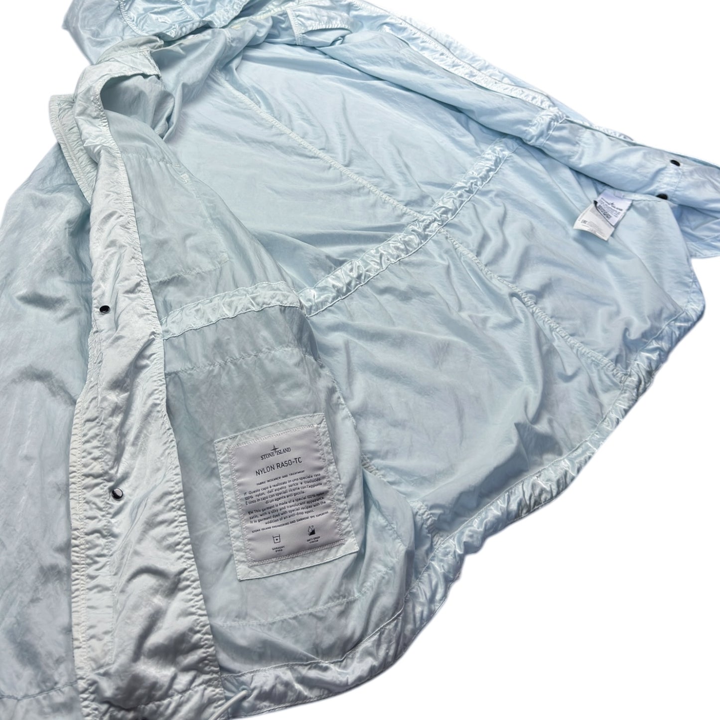S/S 21 Stone Island Nylon Raso TC Field Jacket - Ice Blue