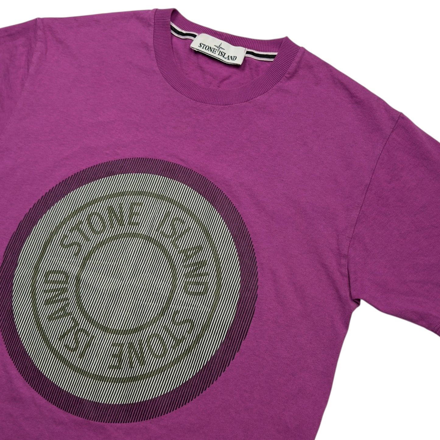 A/W 21 Stone Island 'Lenticular Two' Rubber 3D Logo T-Shirt - Purple